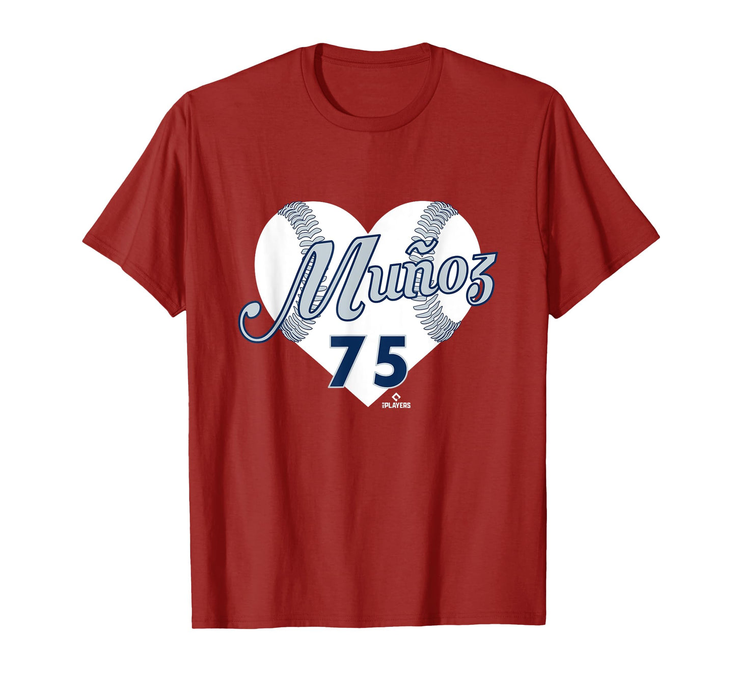 Baseball Heart Andres Munoz Seattle Baseball MLBPA T-Shirt