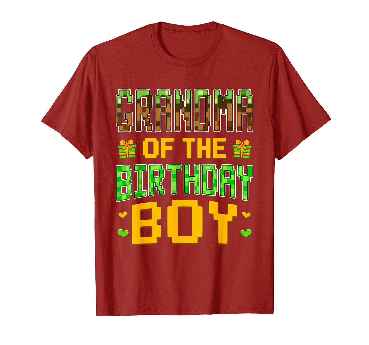 Grandma of The Birthday Boy Video Gamer Birthday Party T-Shirt