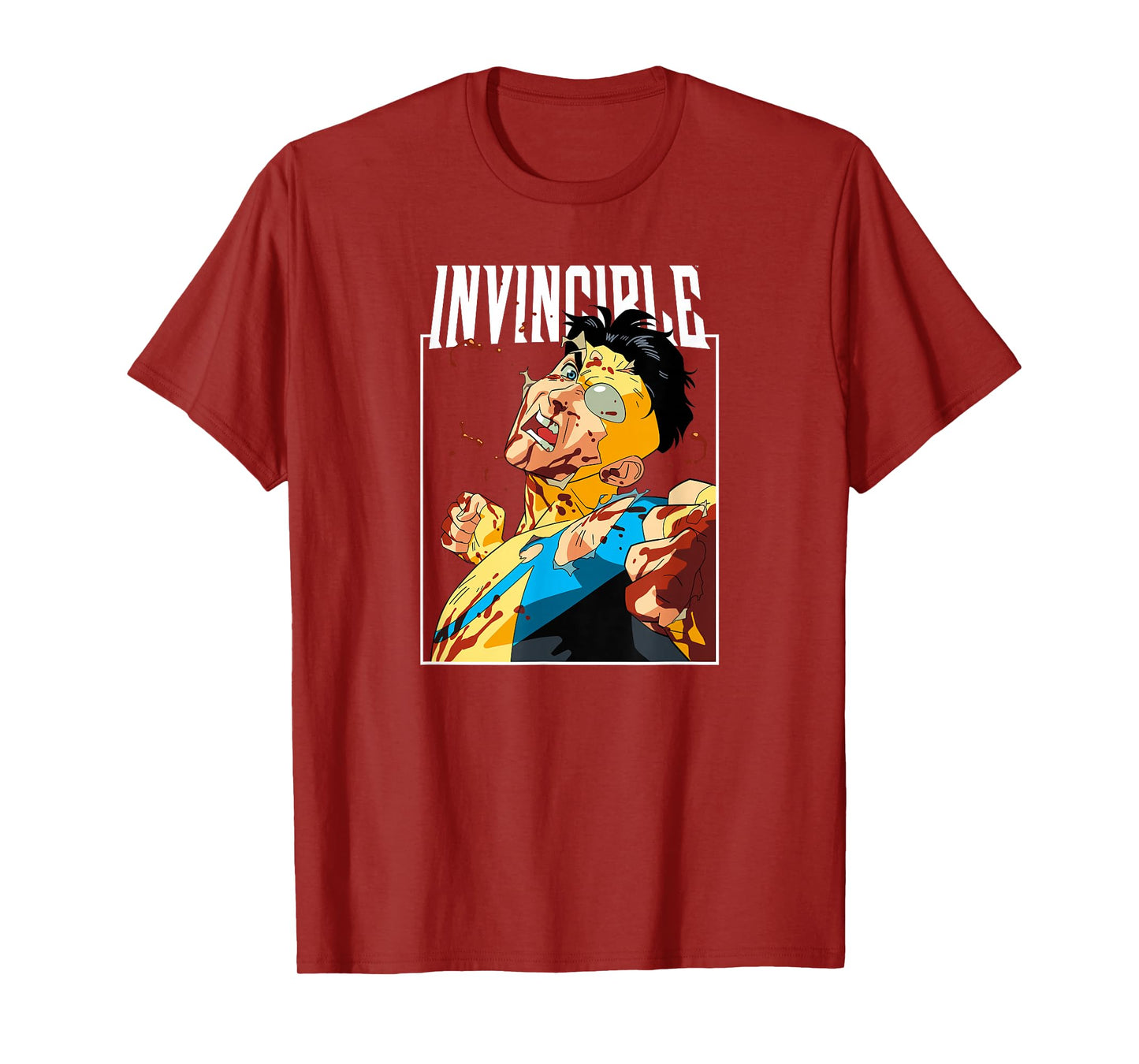 Invincible - Battle Damaged Mark Character Logo T-Shirt