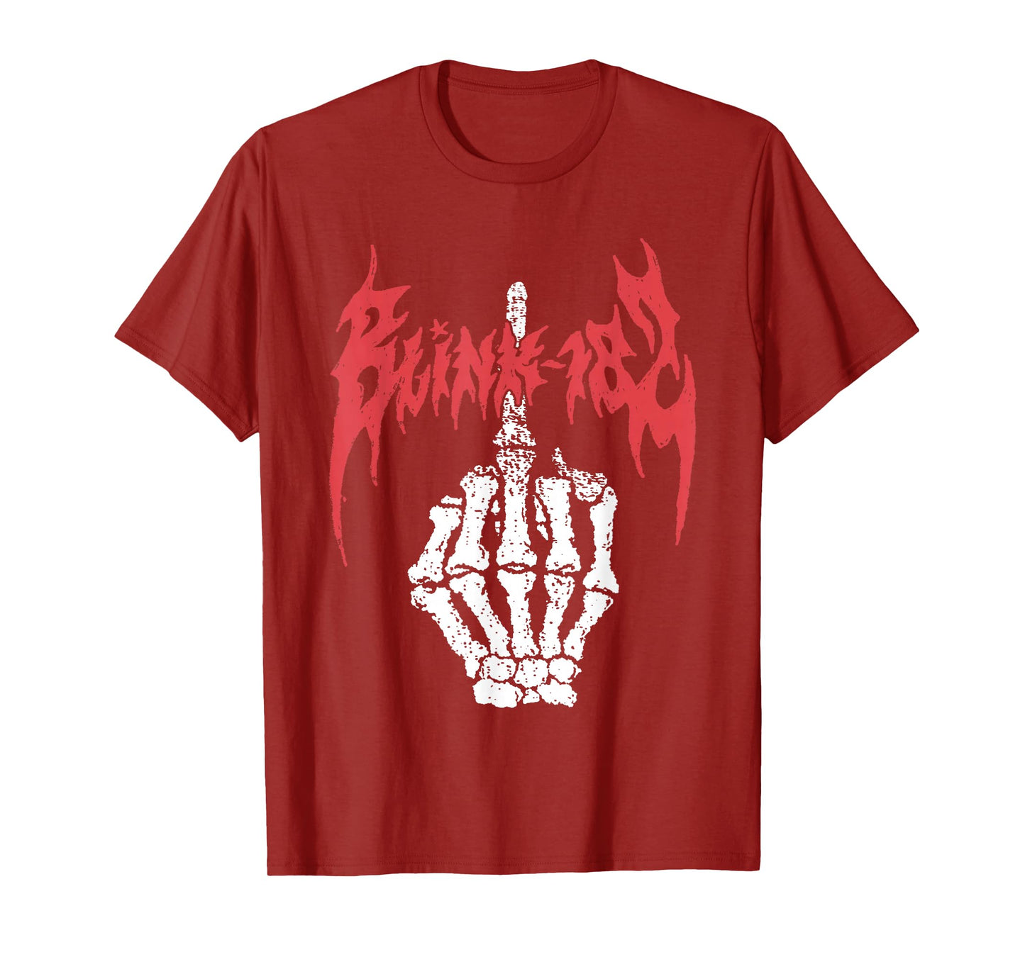 Official Blink-182 Skeleton Finger T-Shirt
