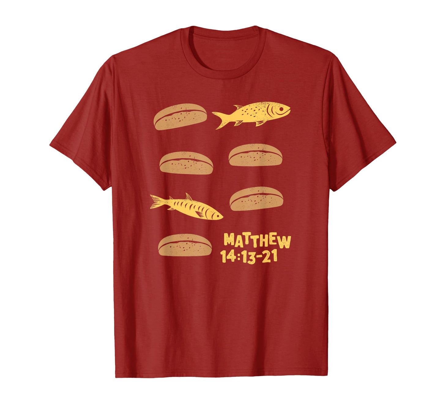 Jesus Feeds The 5000 5 Loaves of Bread 2 Fish Bible Story T-Shirt