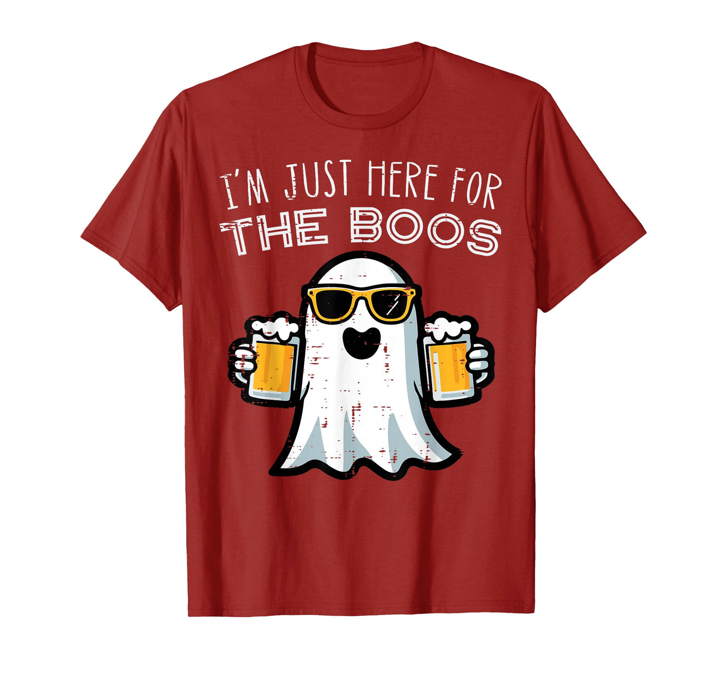 Halloween Ghost Here for Boos Funny Costume Dad Men Women T-Shirt