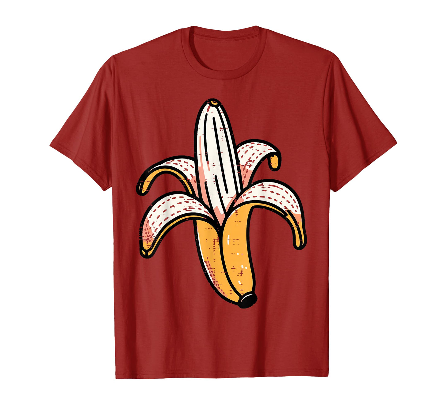 Banana Art Peel Cute Tropical Fruit Cartoon Men Women Kids T-Shirt