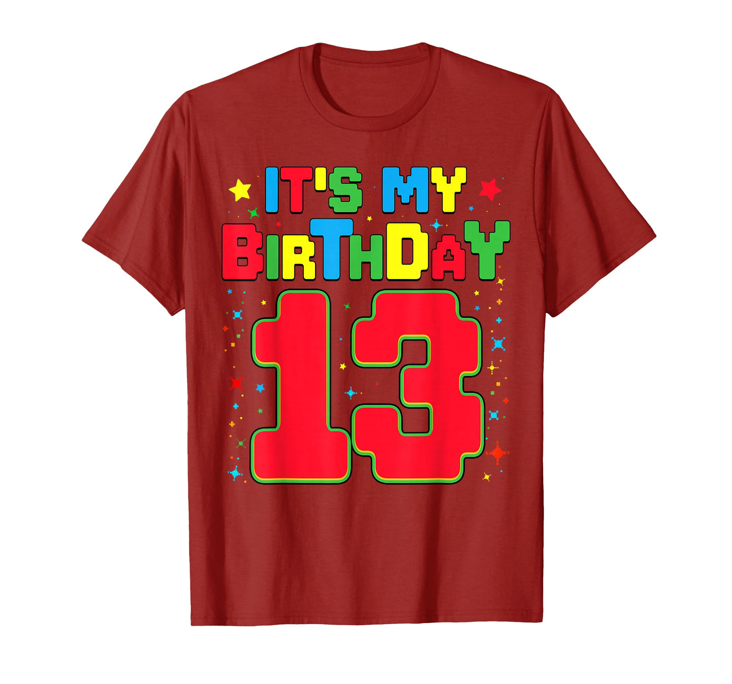 It's My Birthday 13 Year Old Funny 13th Birthday Gaming T-Shirt