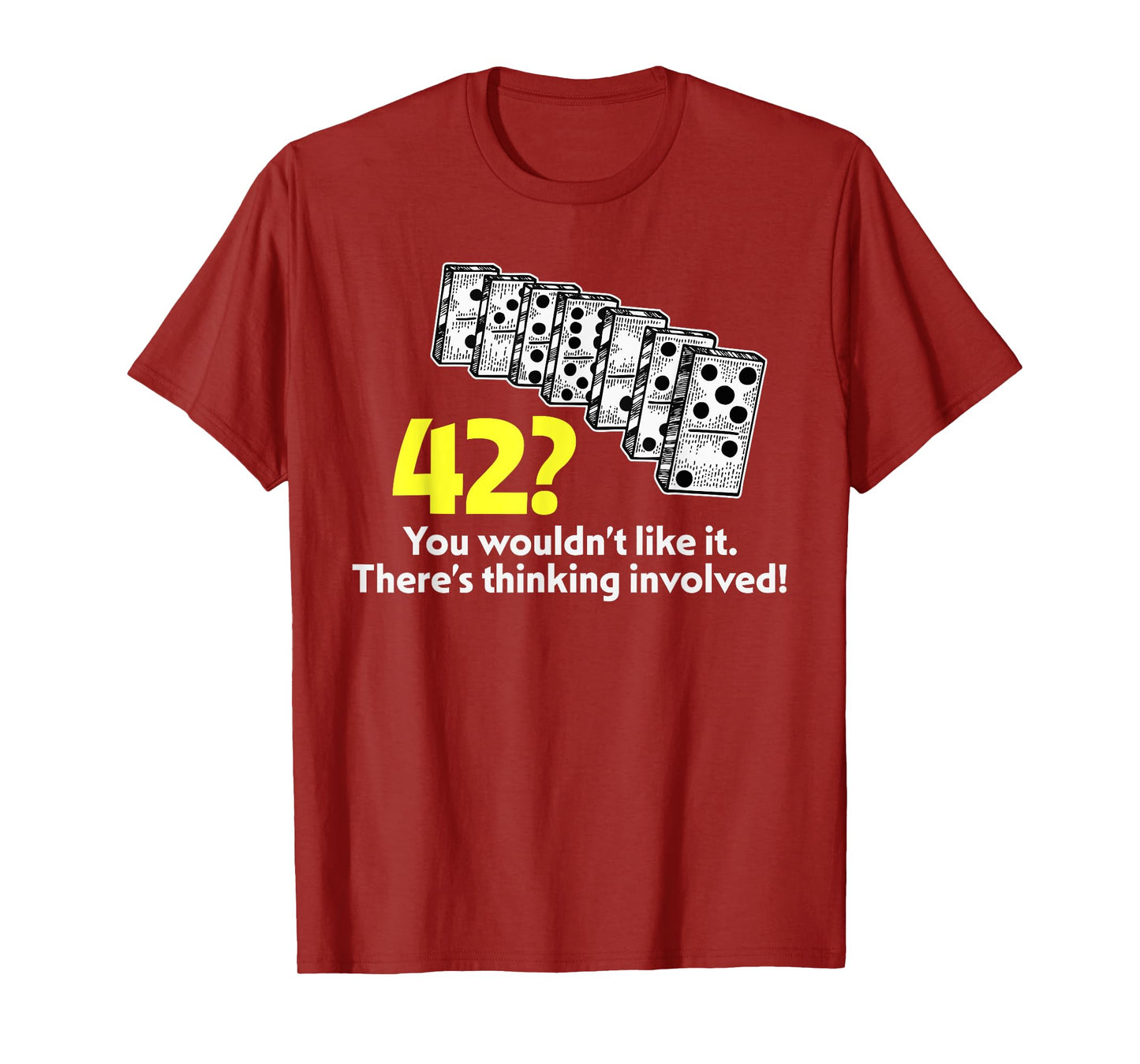 Funny Dominoes Game 42 Forty Two Domino Player T-Shirt