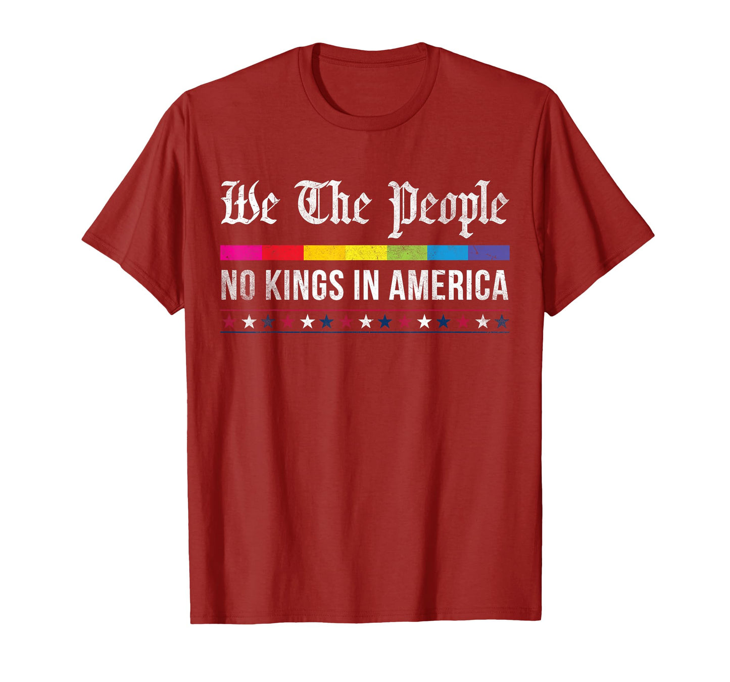 vintage No Kings in America We the People Patriotic USA T-Shirt