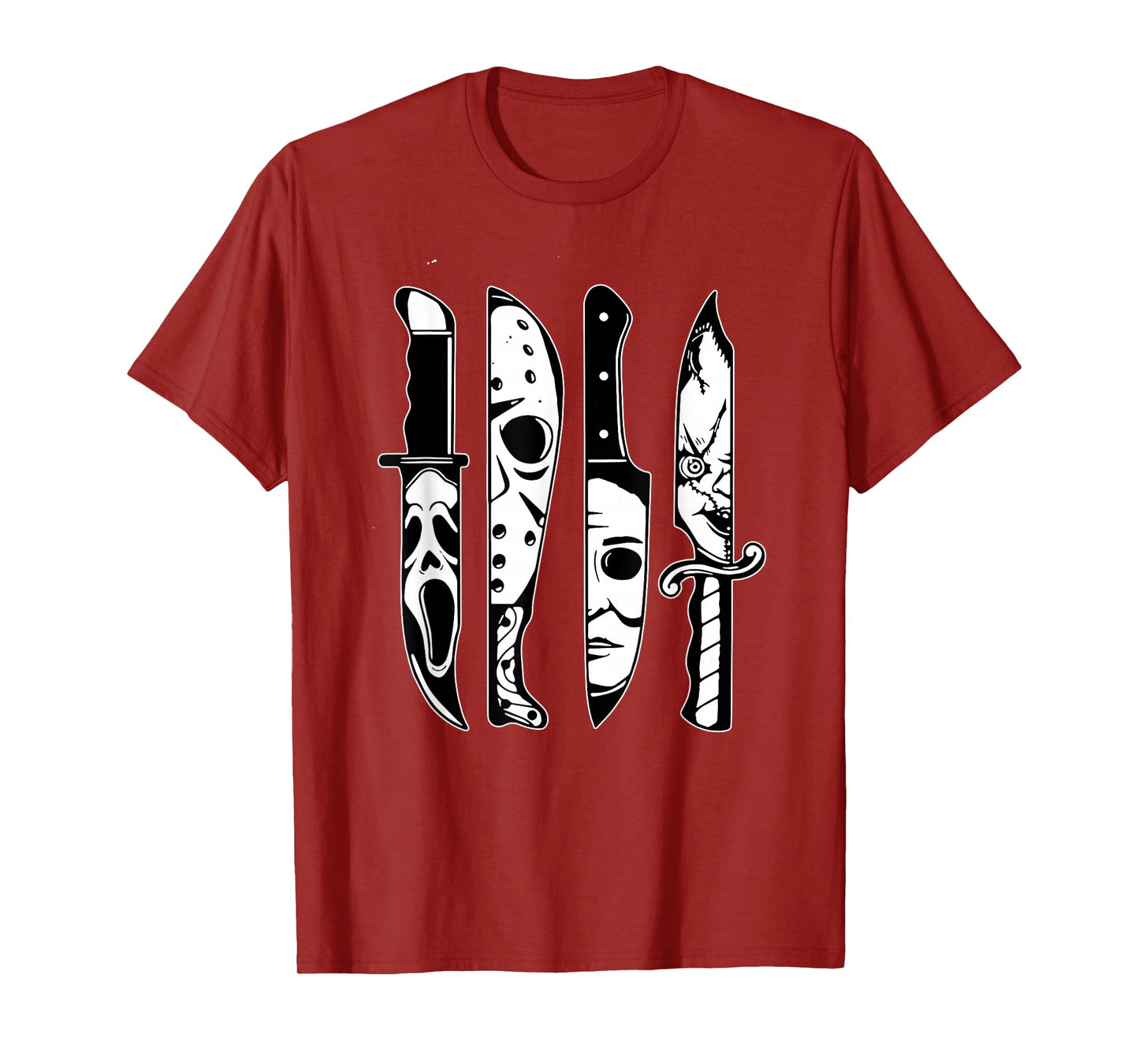 Halloween Horror Movie Characters In Knives Scary Halloween T-Shirt