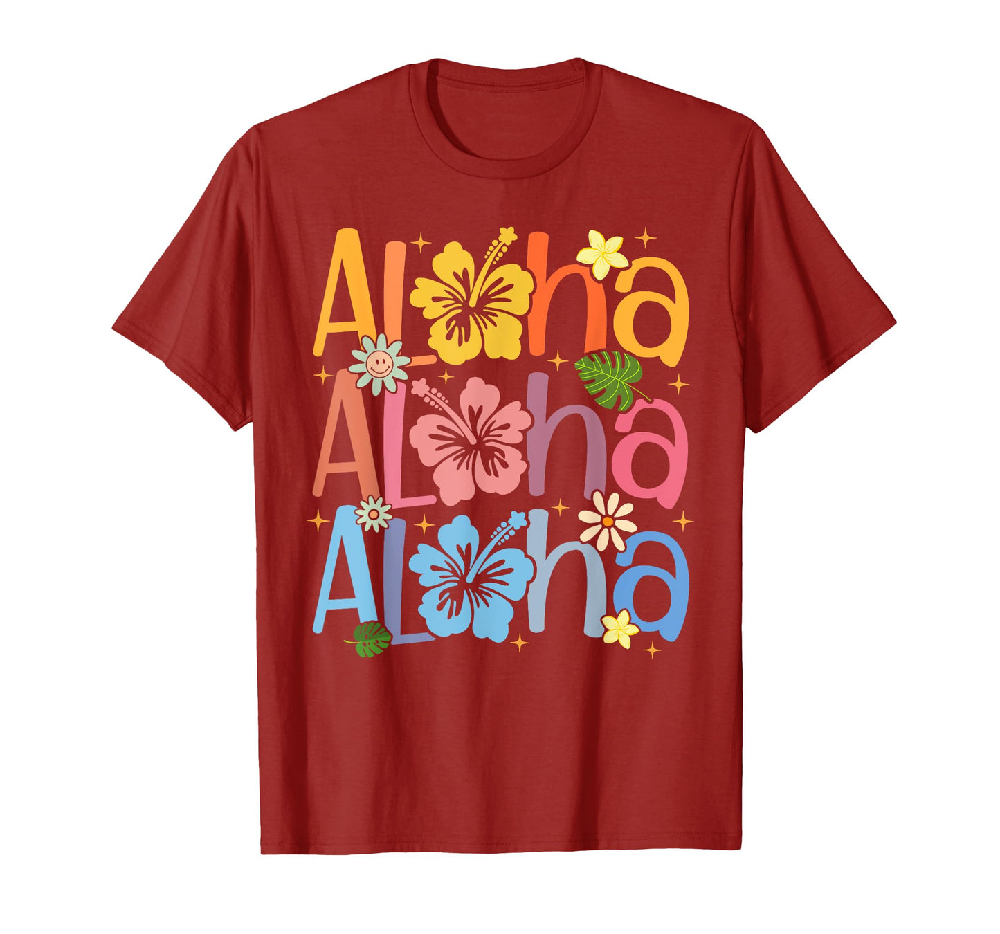 Cute Aloha Hawaiian Summer Vacation Shaka Hibiscus Kids Girl T-Shirt