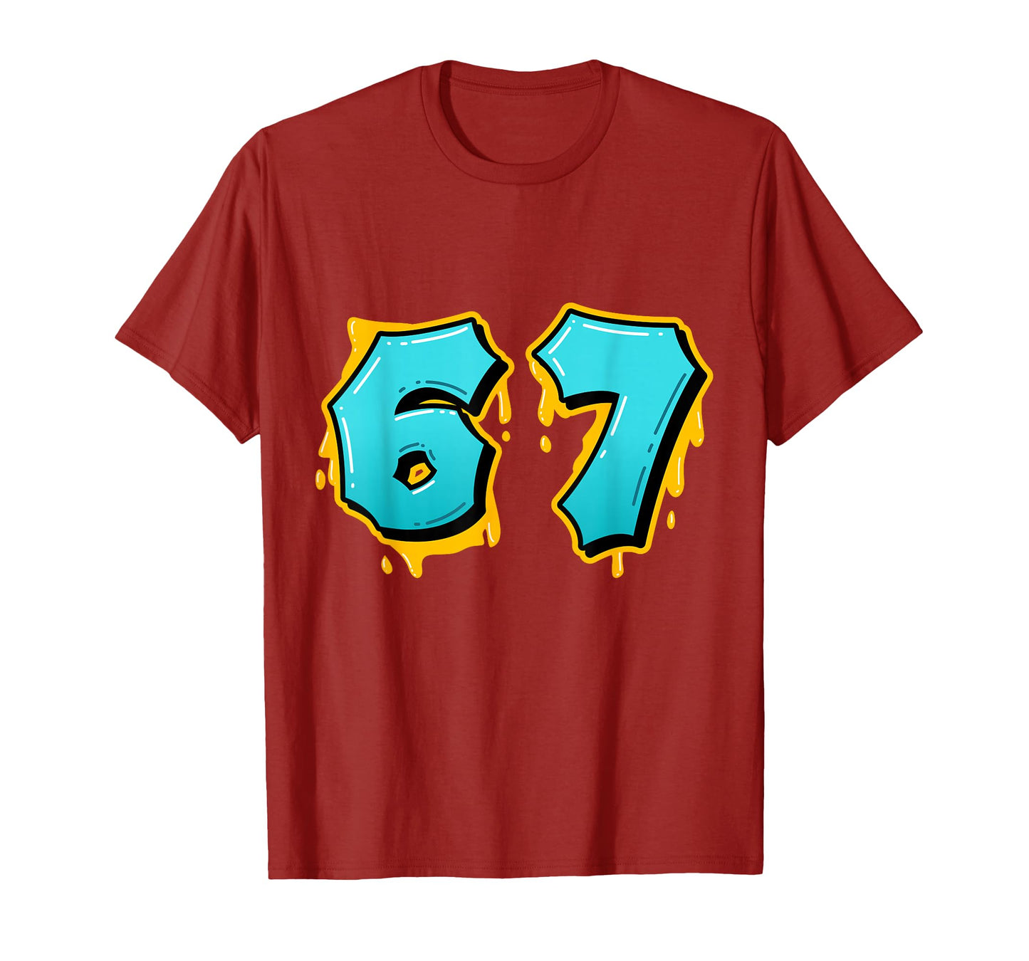 67 Internet Joke Meme Six Seven Viral Trend Gen Alpha Slang T-Shirt