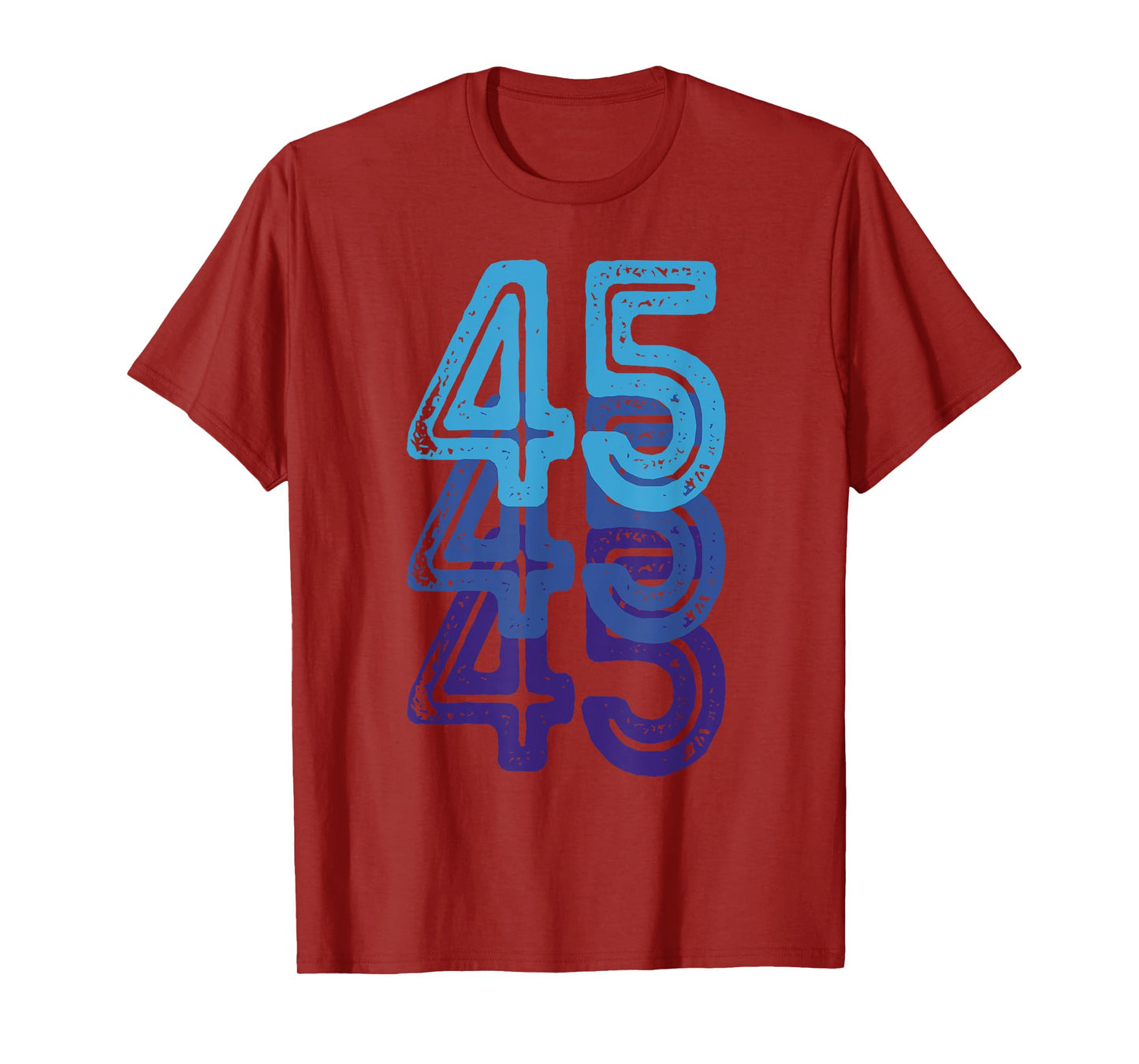 Number 45 Blue Best Classic College Style Birthday Funny T-Shirt