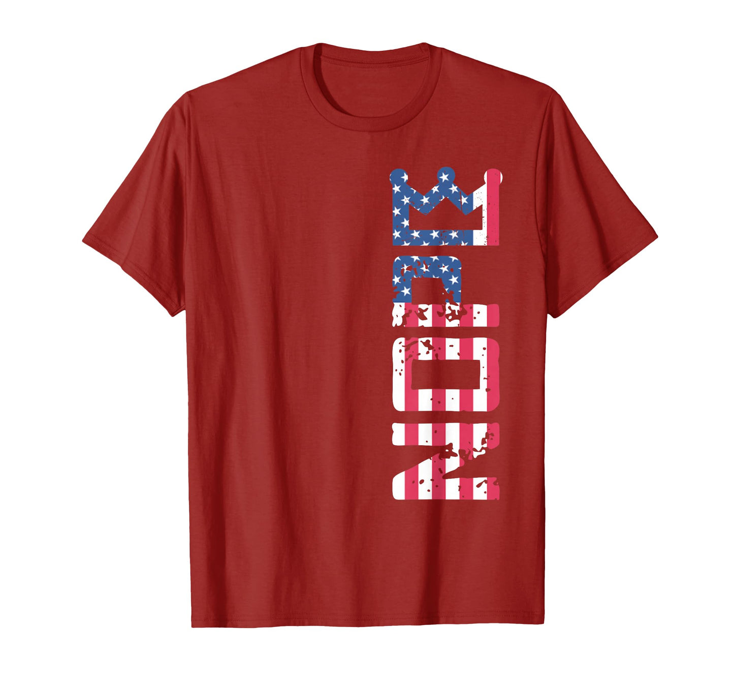 Vintage No Kings in America Nope Vertical Sign US Flag T-Shirt