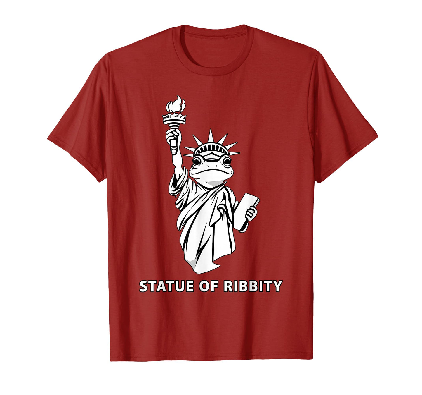 Funny Frog Protest Statue of Ribbity No King Liberty T-Shirt