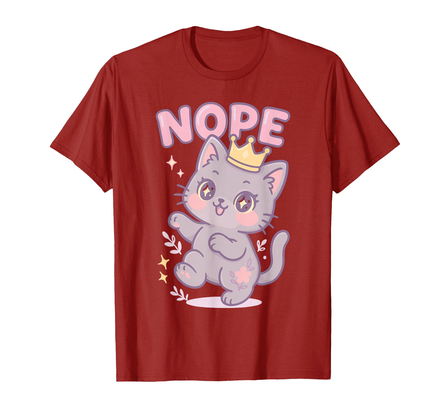 No Kings Nope Bold Minimal Cat Lover Protest Statement T-Shirt