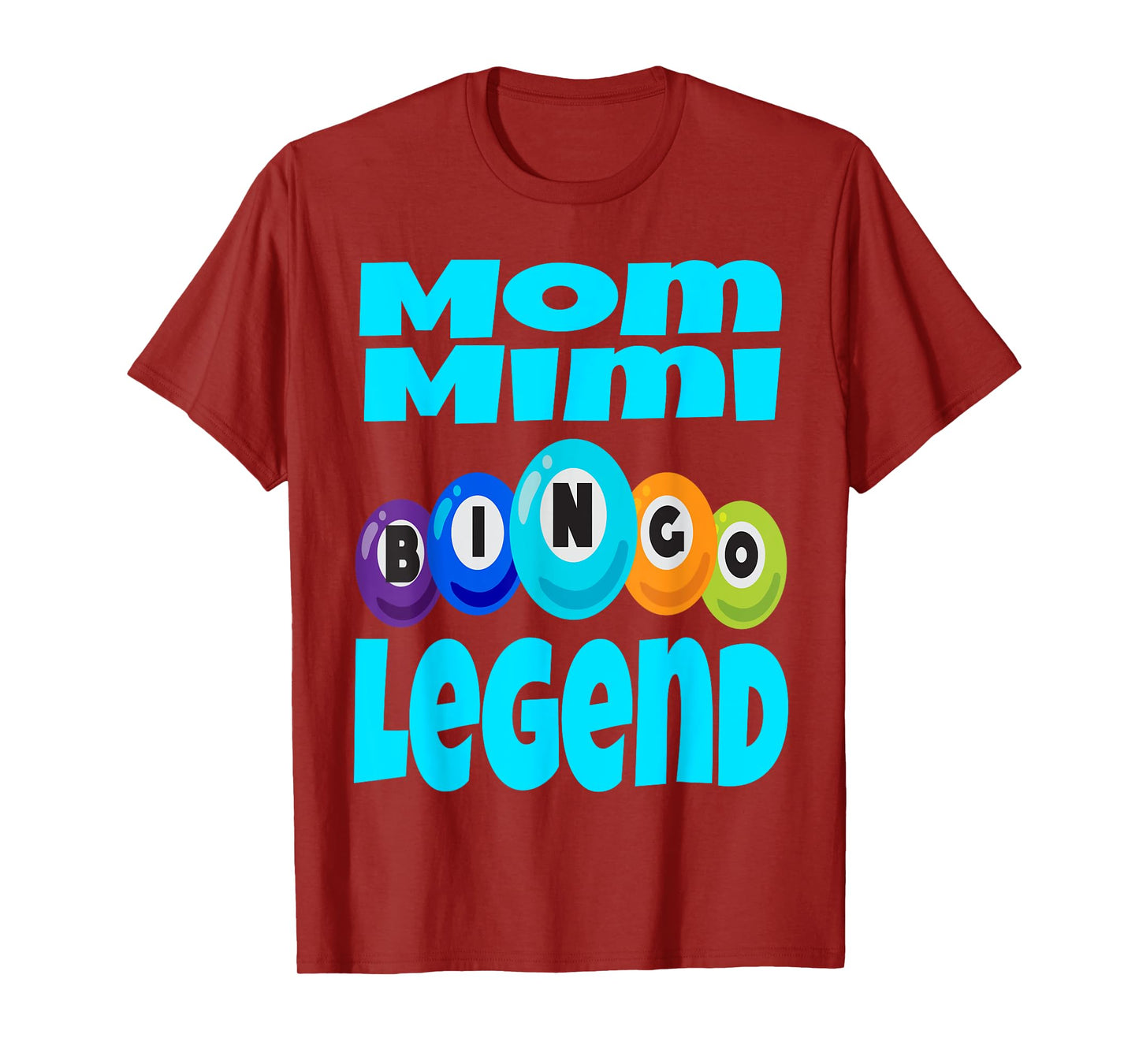 Funny Mom Mimi Bingo Legend Winner Winning Game Night Cards T-Shirt