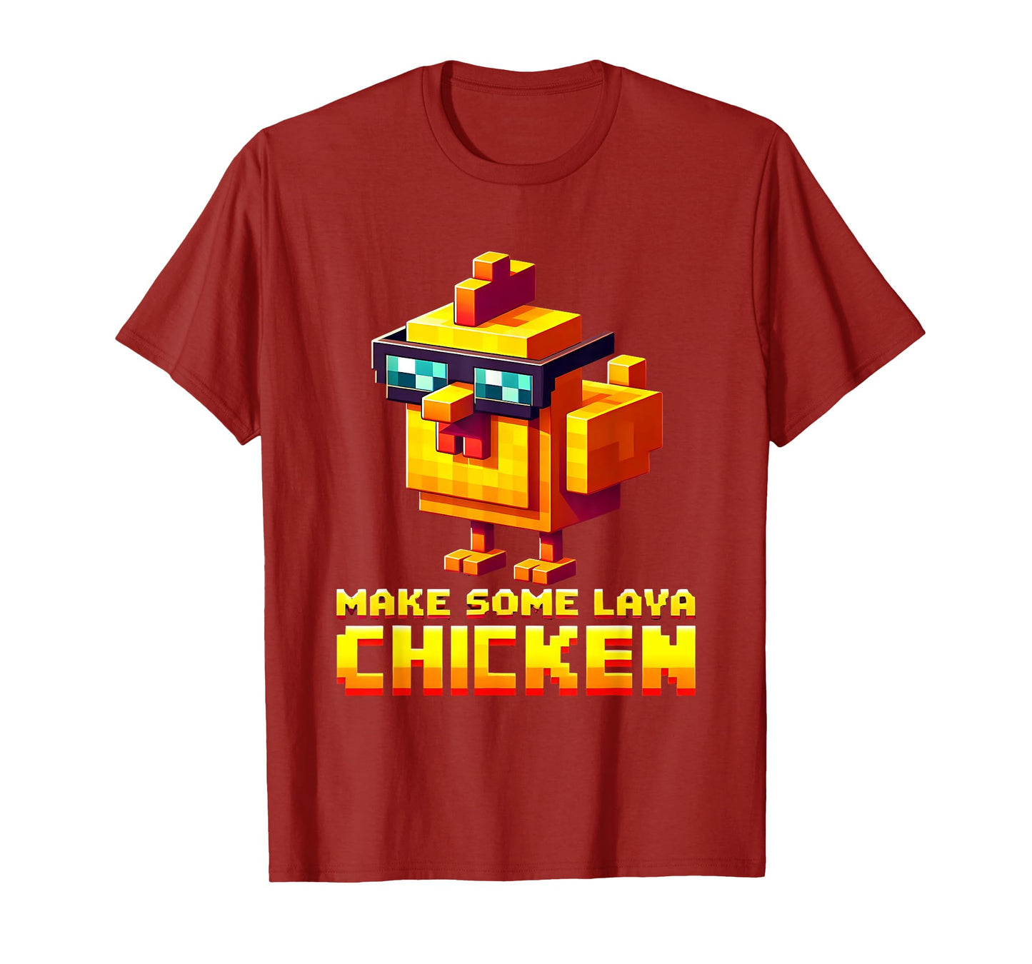 Chicken Make Some Pixel Art Funny Game Humor Meme T-Shirt