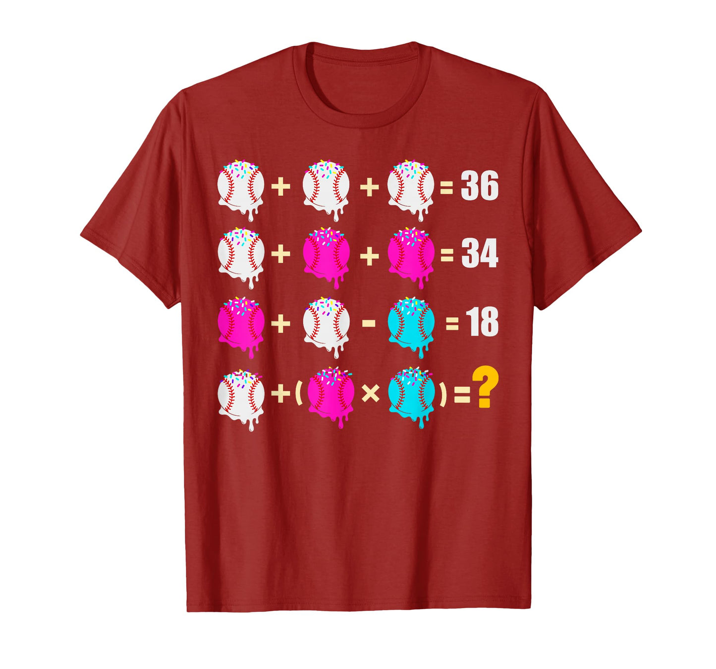 Funny Six Seven Ice Cream Logic Math Puzzle Equation Meme T-Shirt