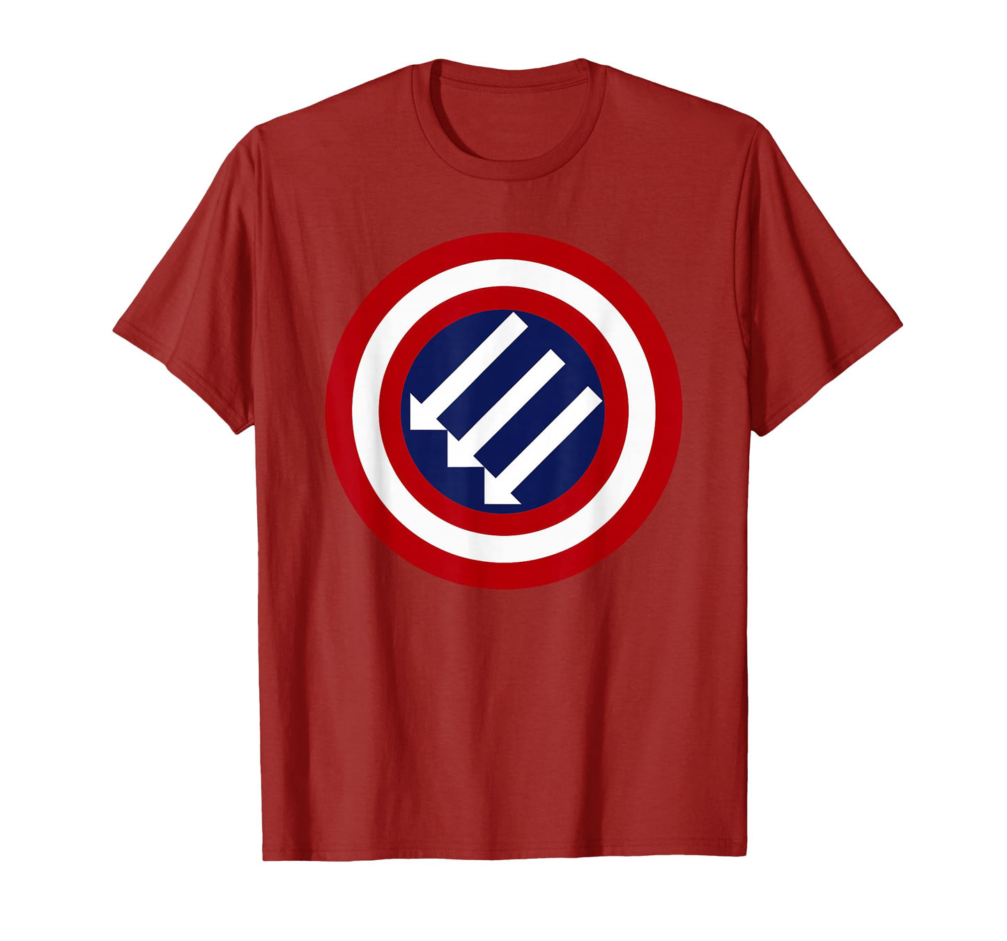 American Iron Front - Three Arrows - Stand Against Fascism T-Shirt
