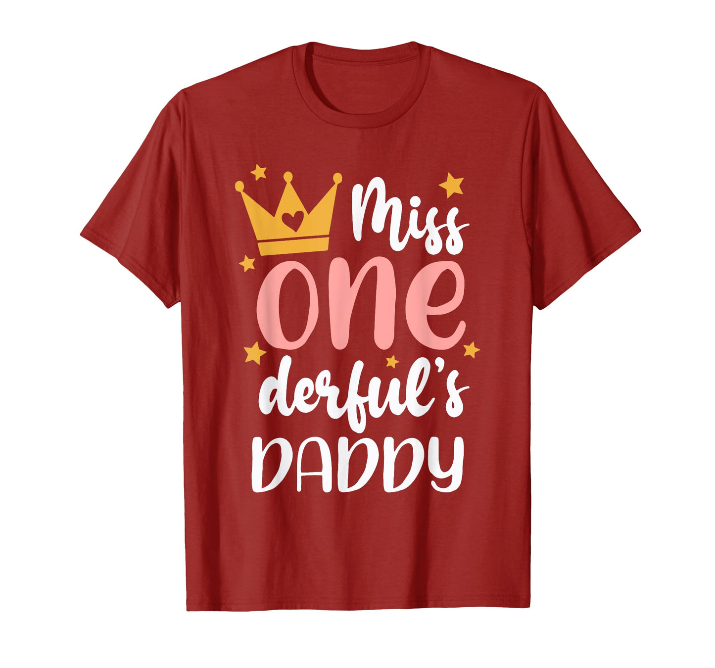 Daddy of Miss Onederful 1st Birthday Girl Family Matching T-Shirt