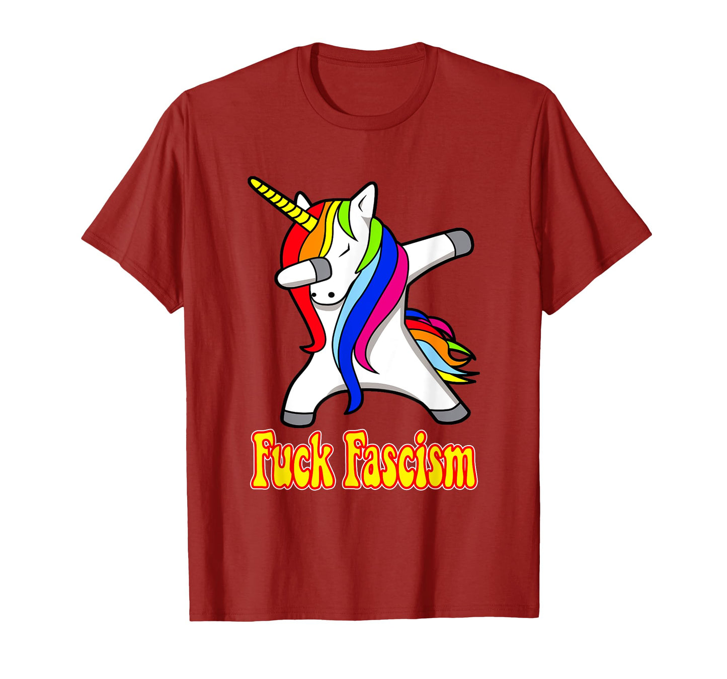 Fuck Fascism - Dabbing Unicorn T-Shirt