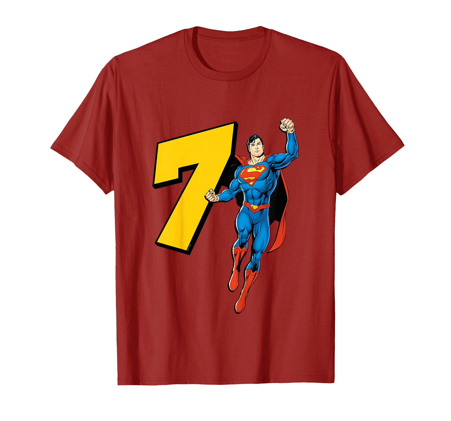 Kids Superman Super Hero 7th Birthday T-Shirt