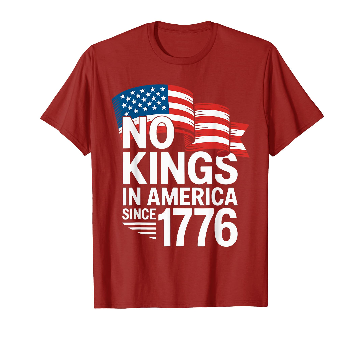 No Kings In America Since 1776 Pro Democracy Protest Sign T-Shirt
