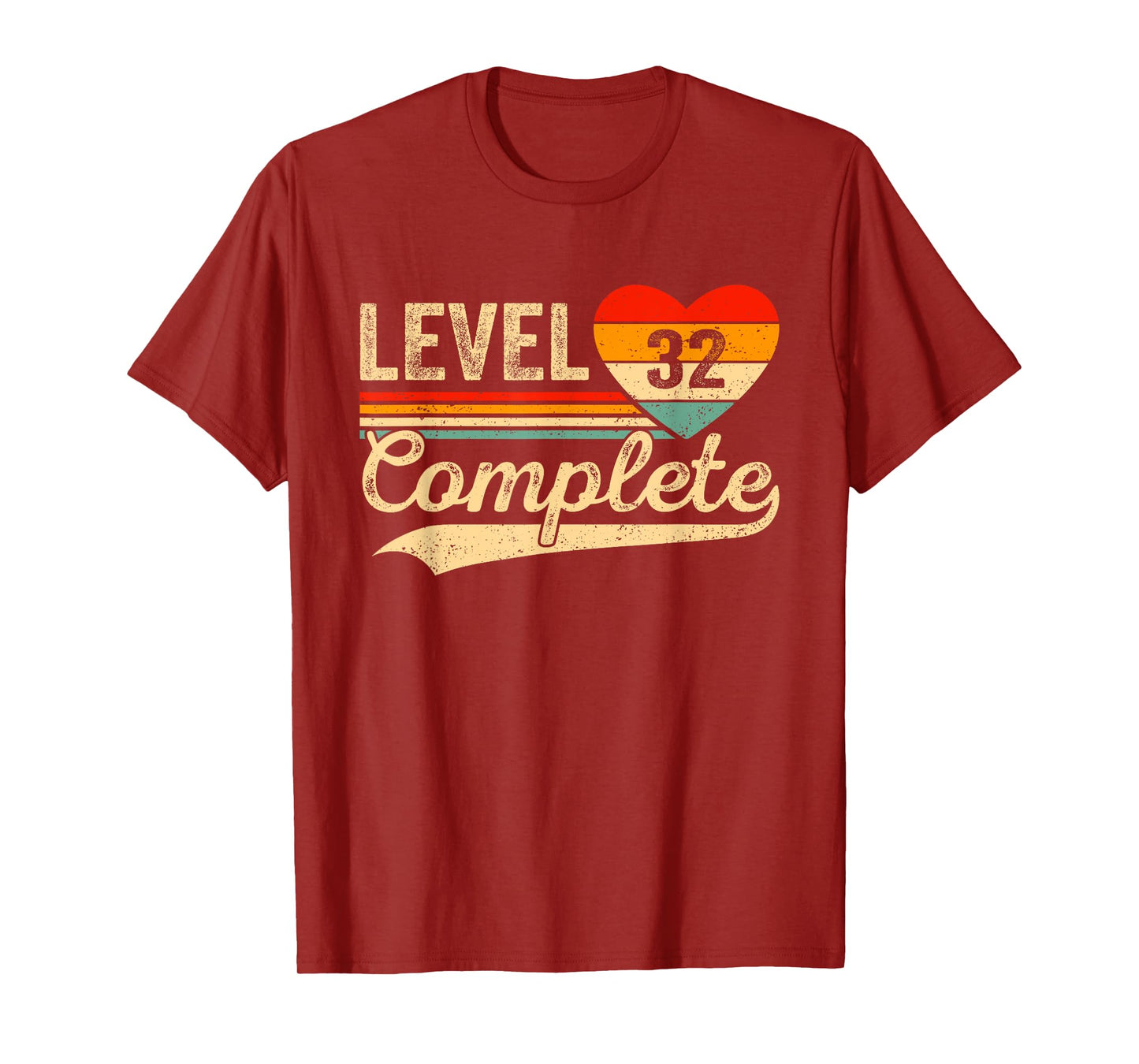 Level 32 Complete 32 Years Video Gamer Wedding Anniversary T-Shirt