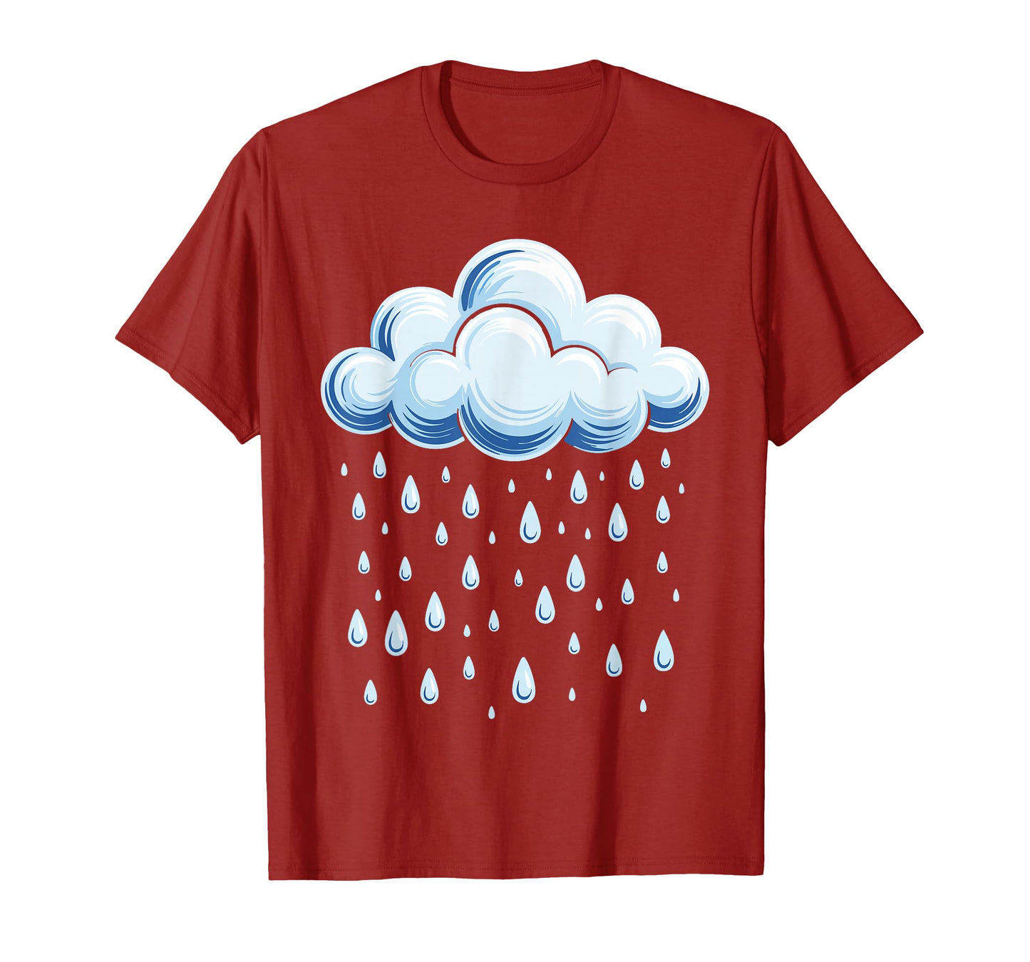 White Clouds Rain Drop Shirt Adult Kids Men Women Costume T-Shirt