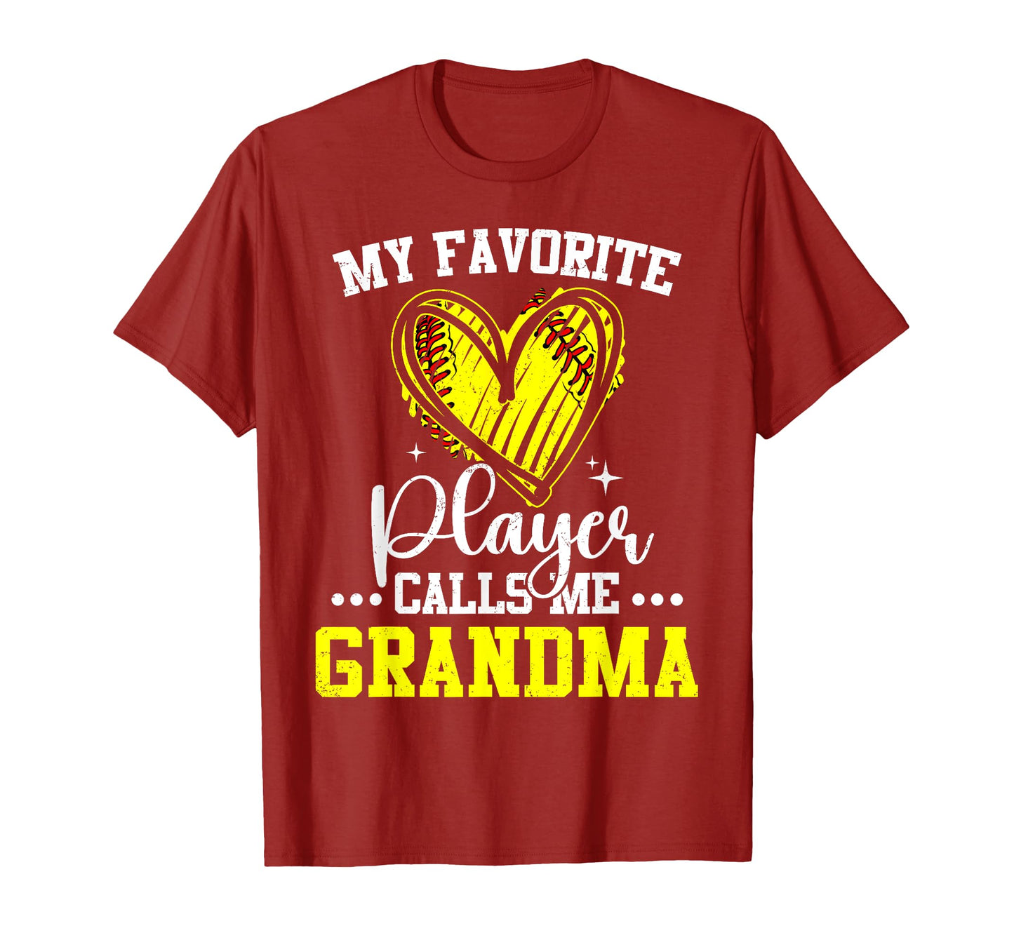 My Favorite Softball Player Calls Me Grandma Funny T-Shirt