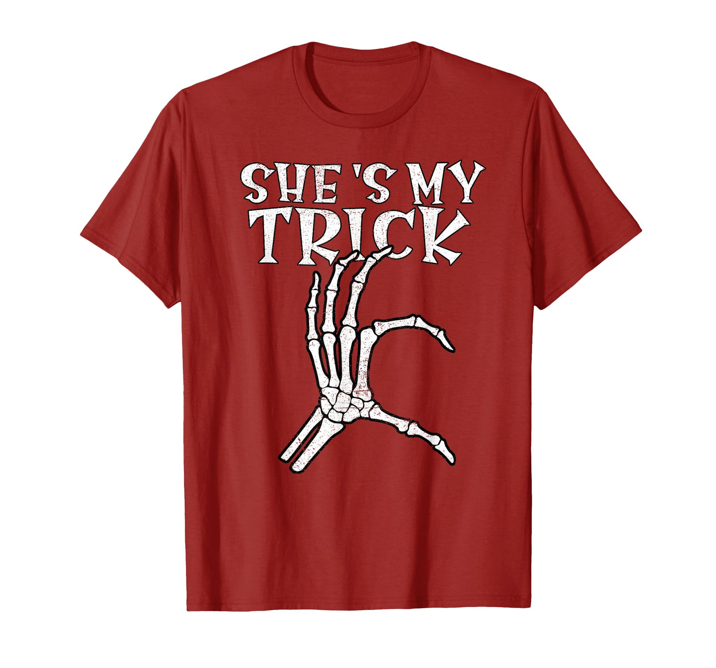 She's My Trick Heart Matching Couple Halloween Boyfriend T-Shirt