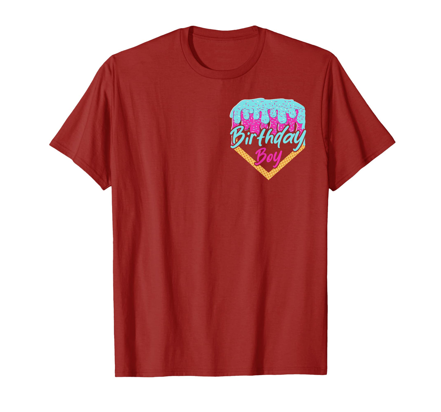 Baseball 9 Year Old Ice Cream Drip 9th Birthday Boy Number 9 T-Shirt