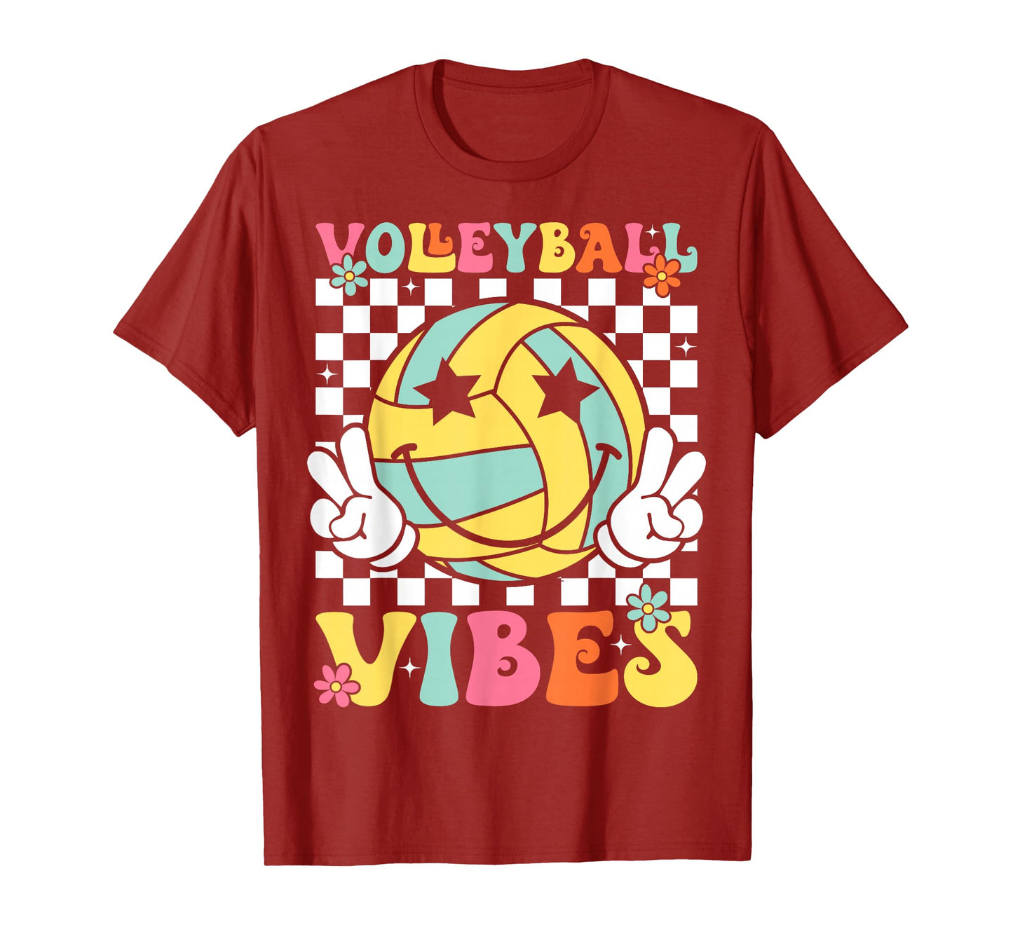 Volleyball Vibes Volleyball Retro Game Day Girls Women T-Shirt