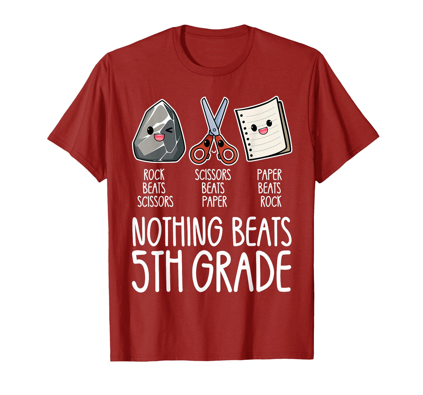 Nothing Beats 5th Grade Funny Back to School Kids Teachers T-Shirt