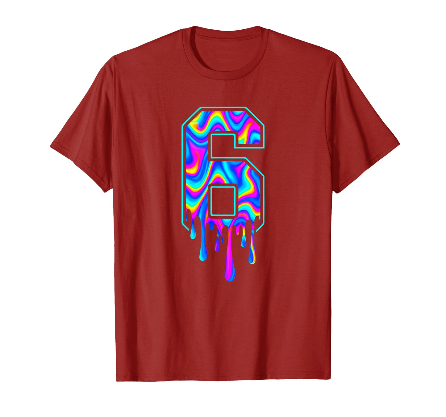Swirl Rainbow Six Seven Meme 6 7 Halloween Matching 6 T-Shirt