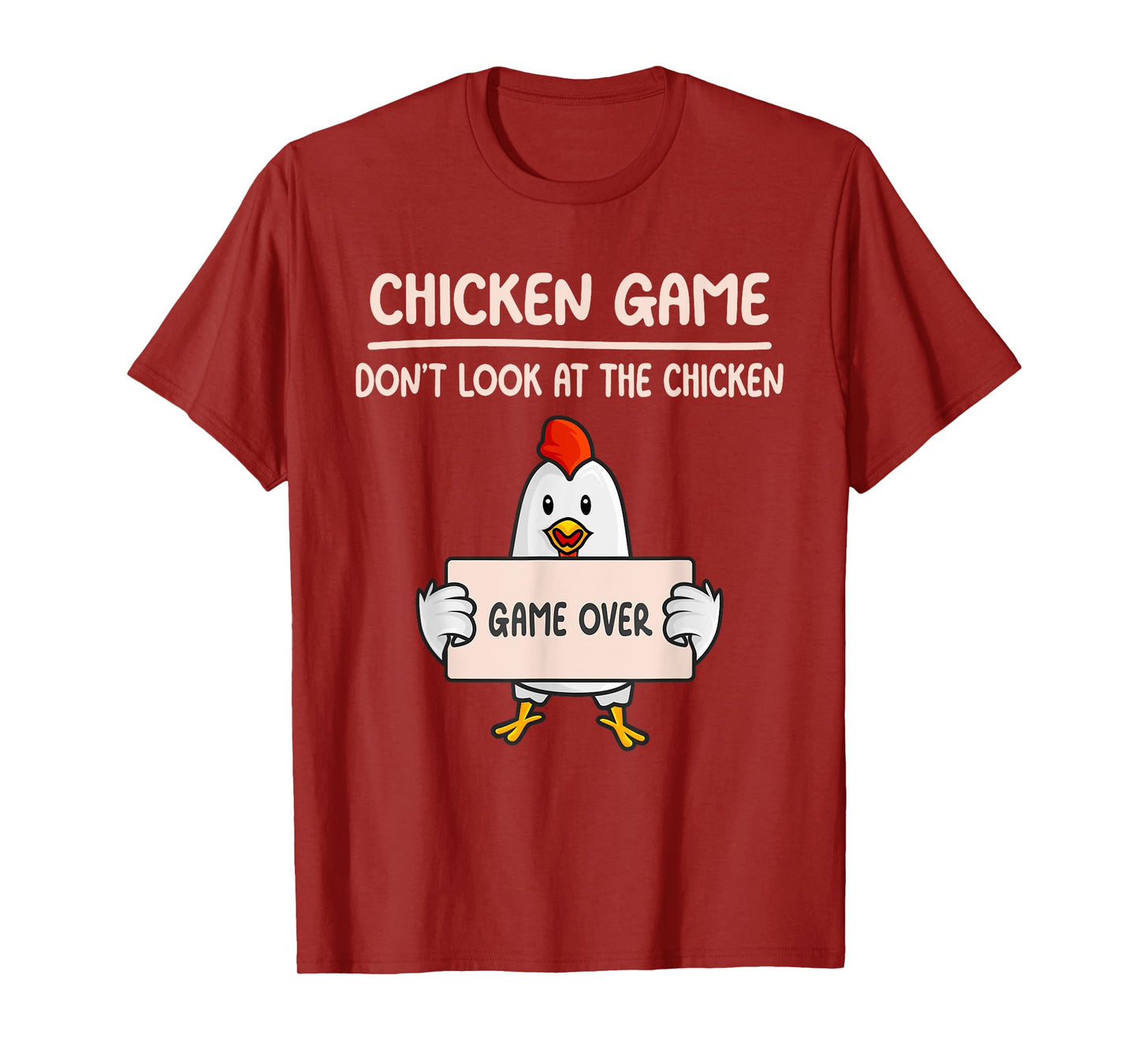 chicken game don't look at the chicken funny kids youth men T-Shirt
