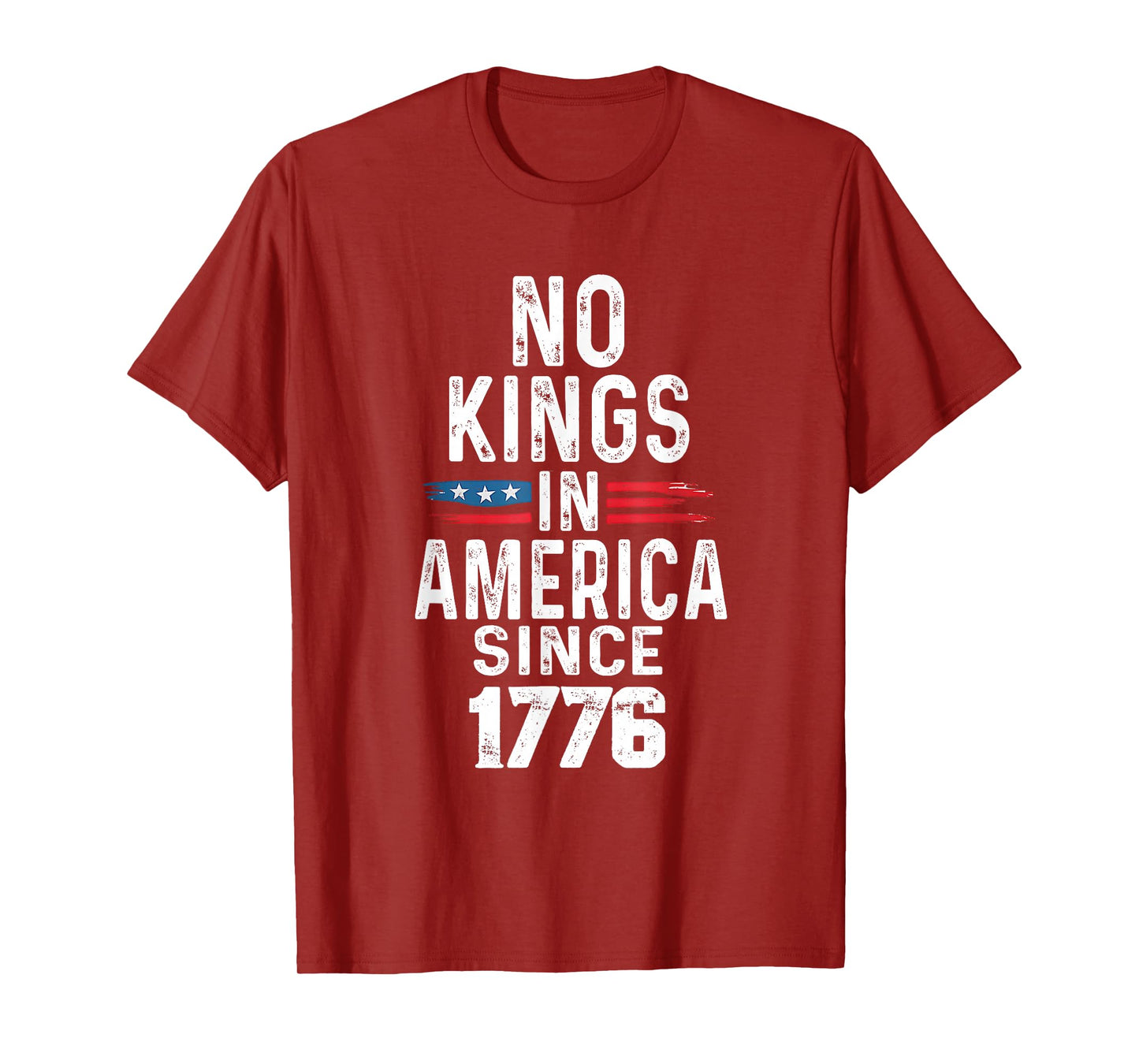 No Kings In America Since 1776 Vintage Us Flag 4th Of July T-Shirt
