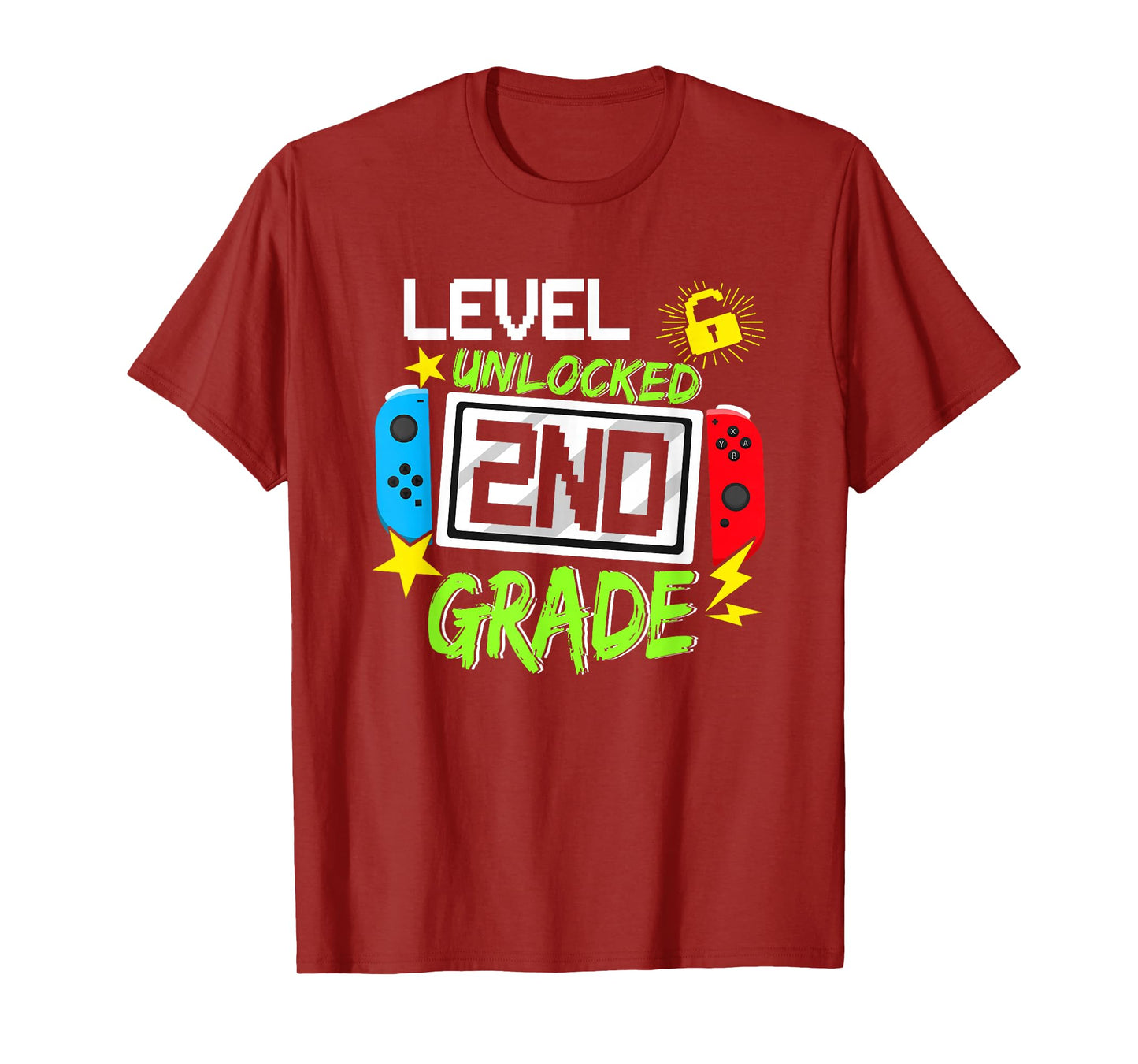 2nd Grade Level Unlocked Video Game Back to School Boys T-Shirt