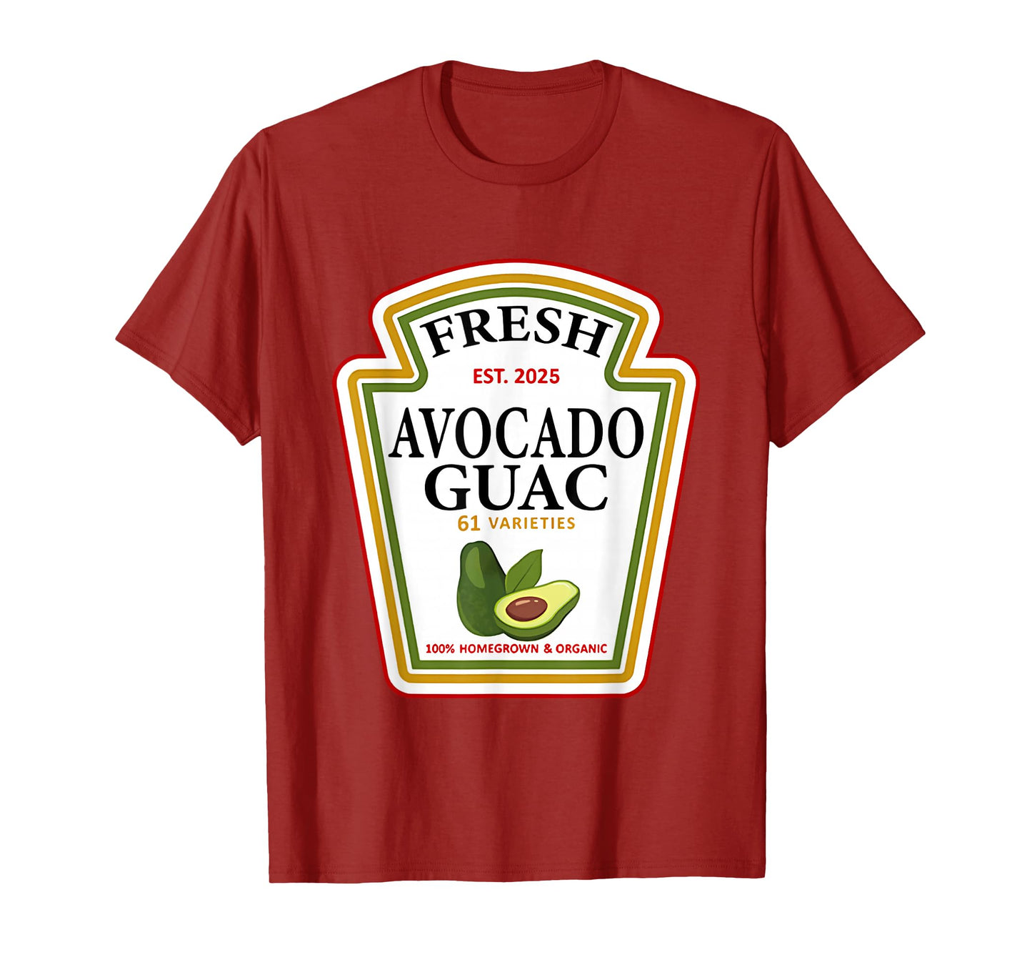 Funny Family Halloween Group Condiments Fresh Avocado Guac T-Shirt