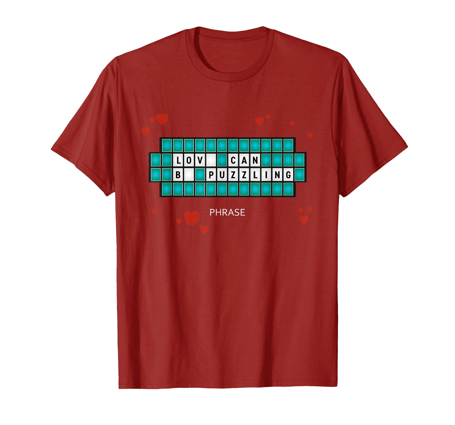 Wheel of Fortune Love Can Be Puzzling Valentine's Day T-Shirt