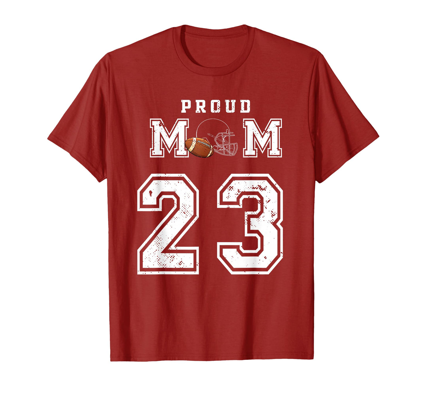 Custom Proud Football Mom Number 23 Personalized For Women T-Shirt