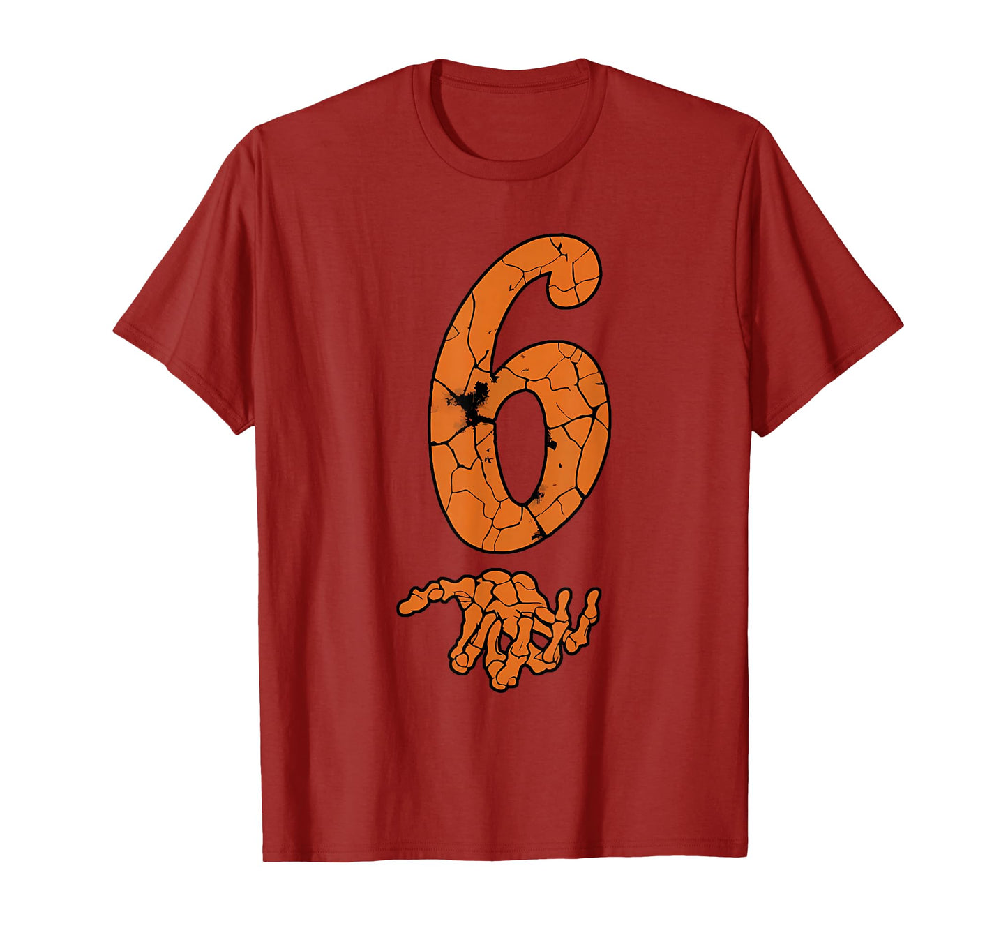 Funny Six Seven 6 7 Meme Skeleton Hands Halloween Costume T-Shirt