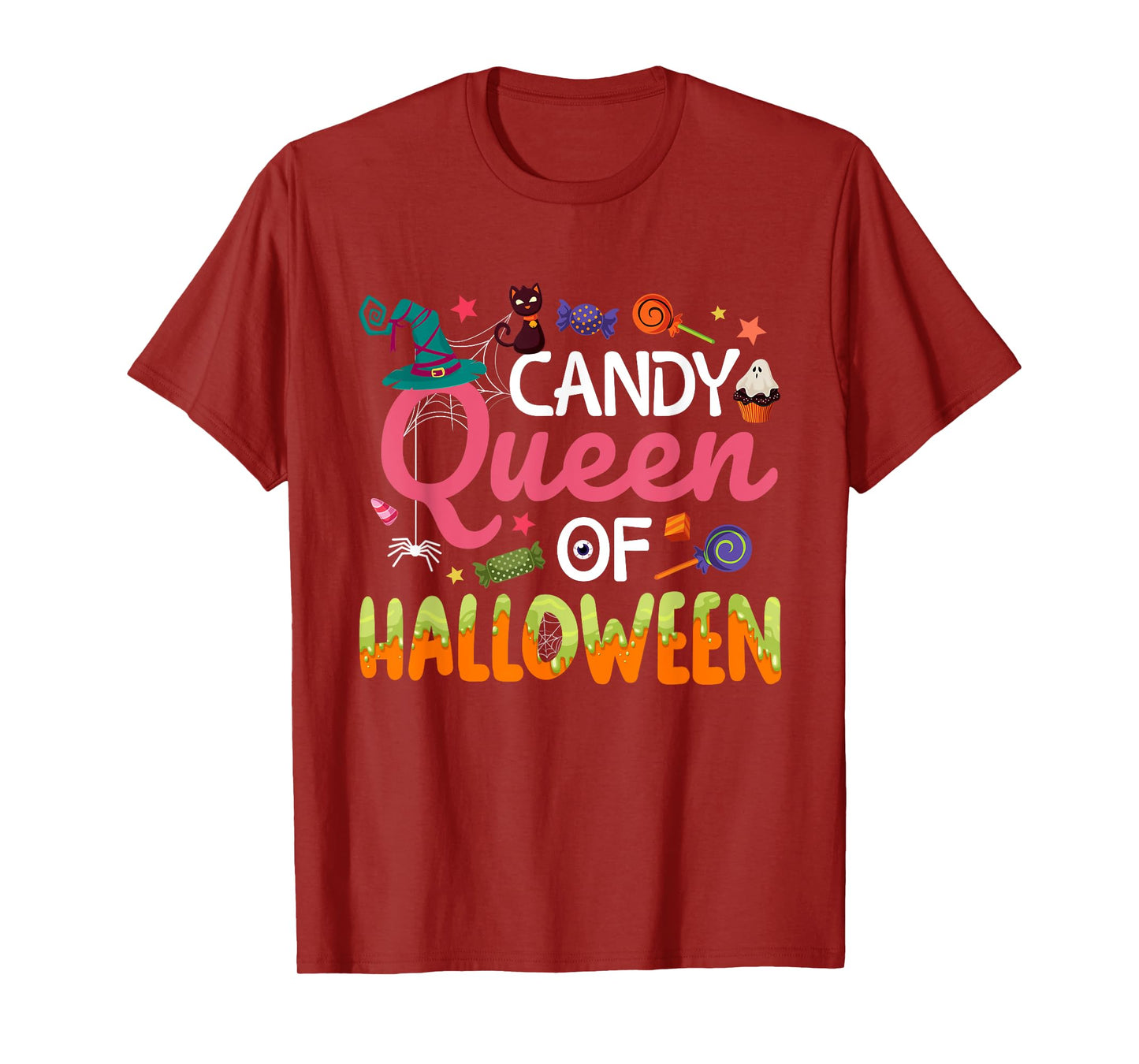 Candy Queen Of Halloween Costume Trick Or Treat Candies T-Shirt