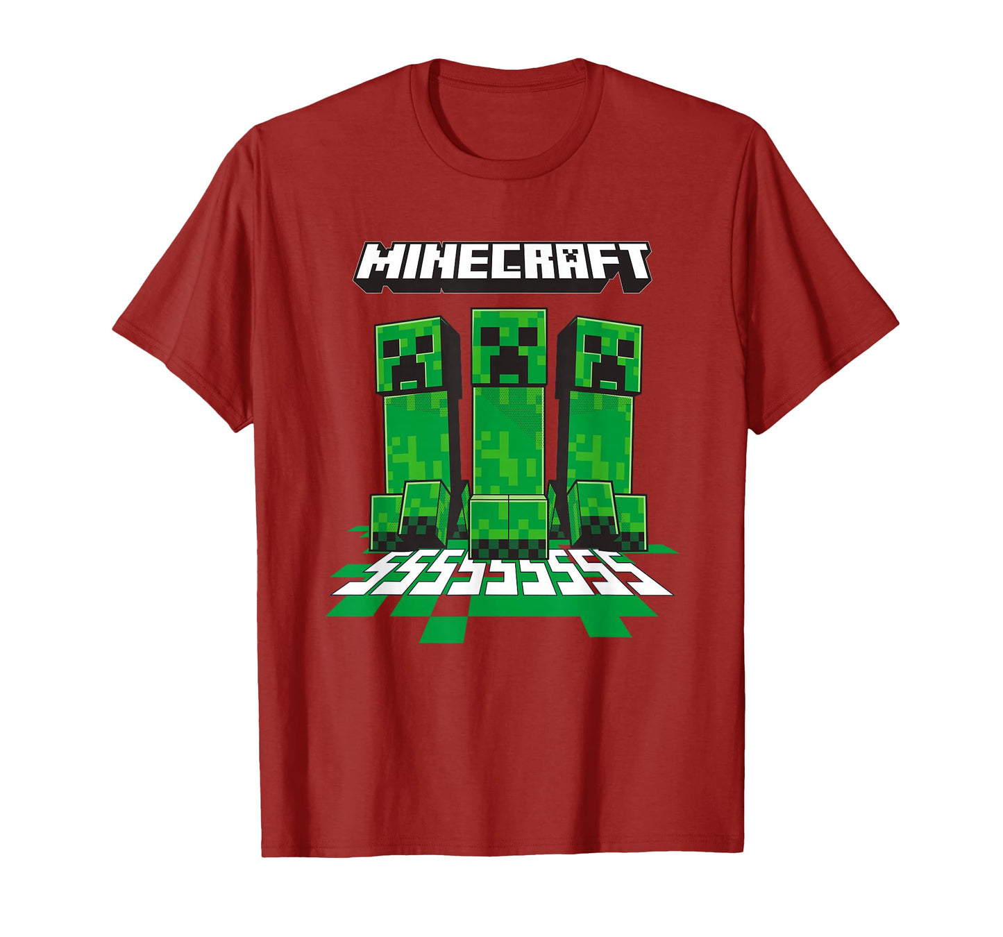 Minecraft Creeper Trio Pixelated SSS Vibes T-Shirt