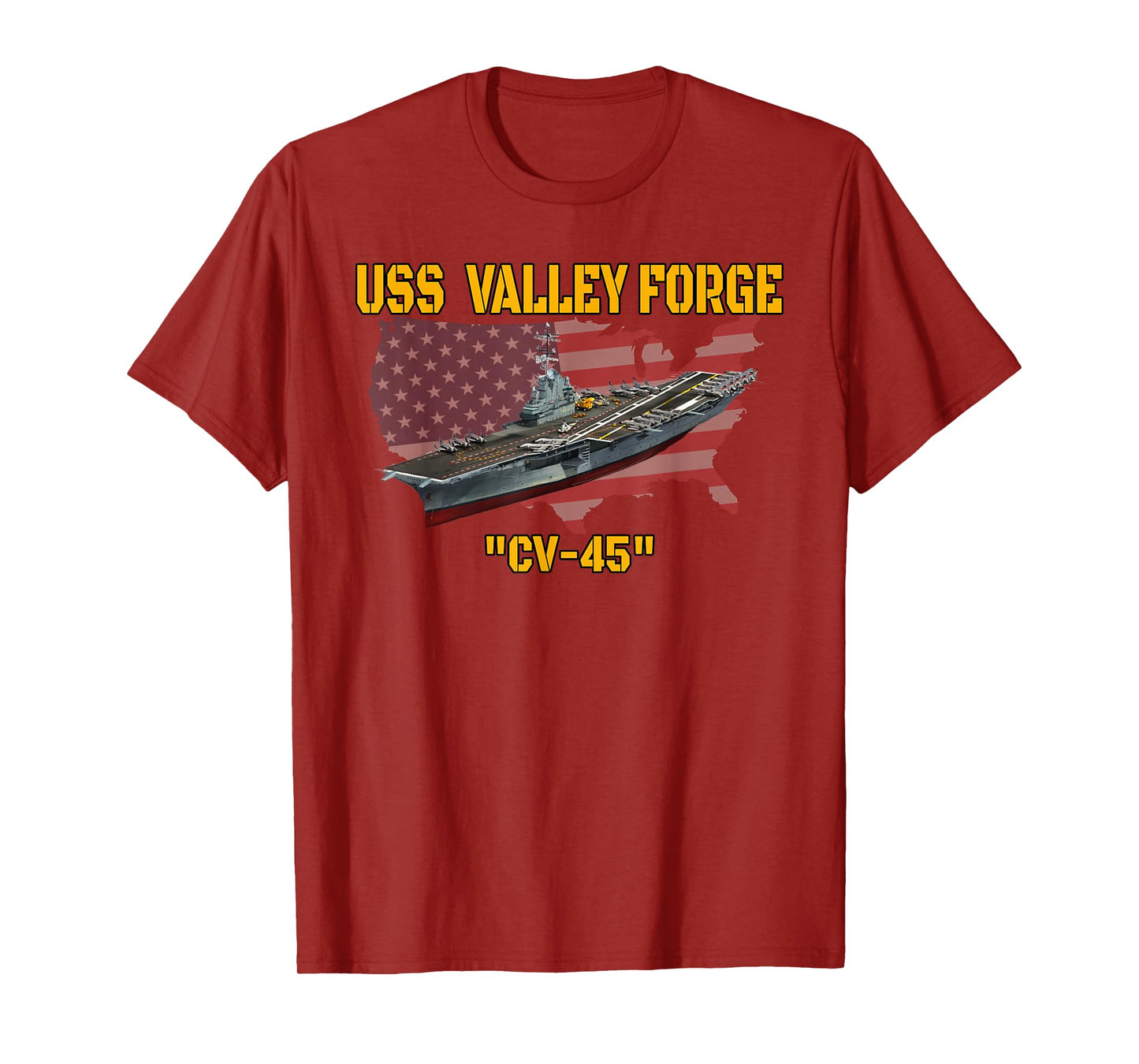 Aircraft Carrier USS Valley Forge CV-45 Veterans Day Fathers T-Shirt
