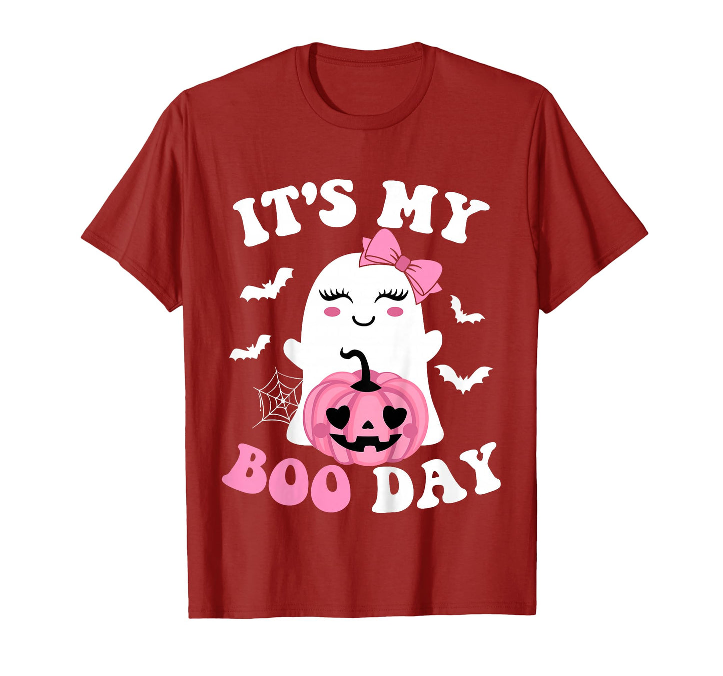 Kids Its My Boo Day Cute Halloween Birthday Toddler Girls Ghost T-Shirt