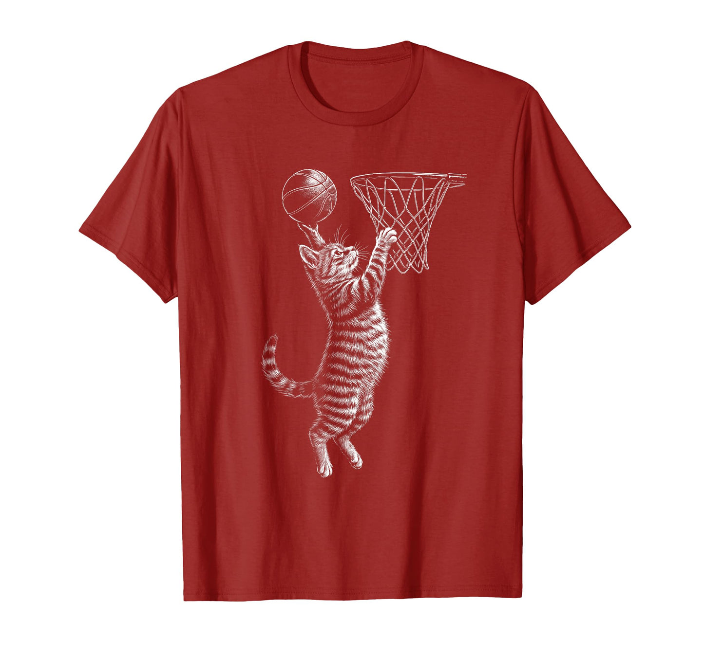 Cat Dunking - Basketball Player Fan Basketball Coach Men Women Kids T-Shirt