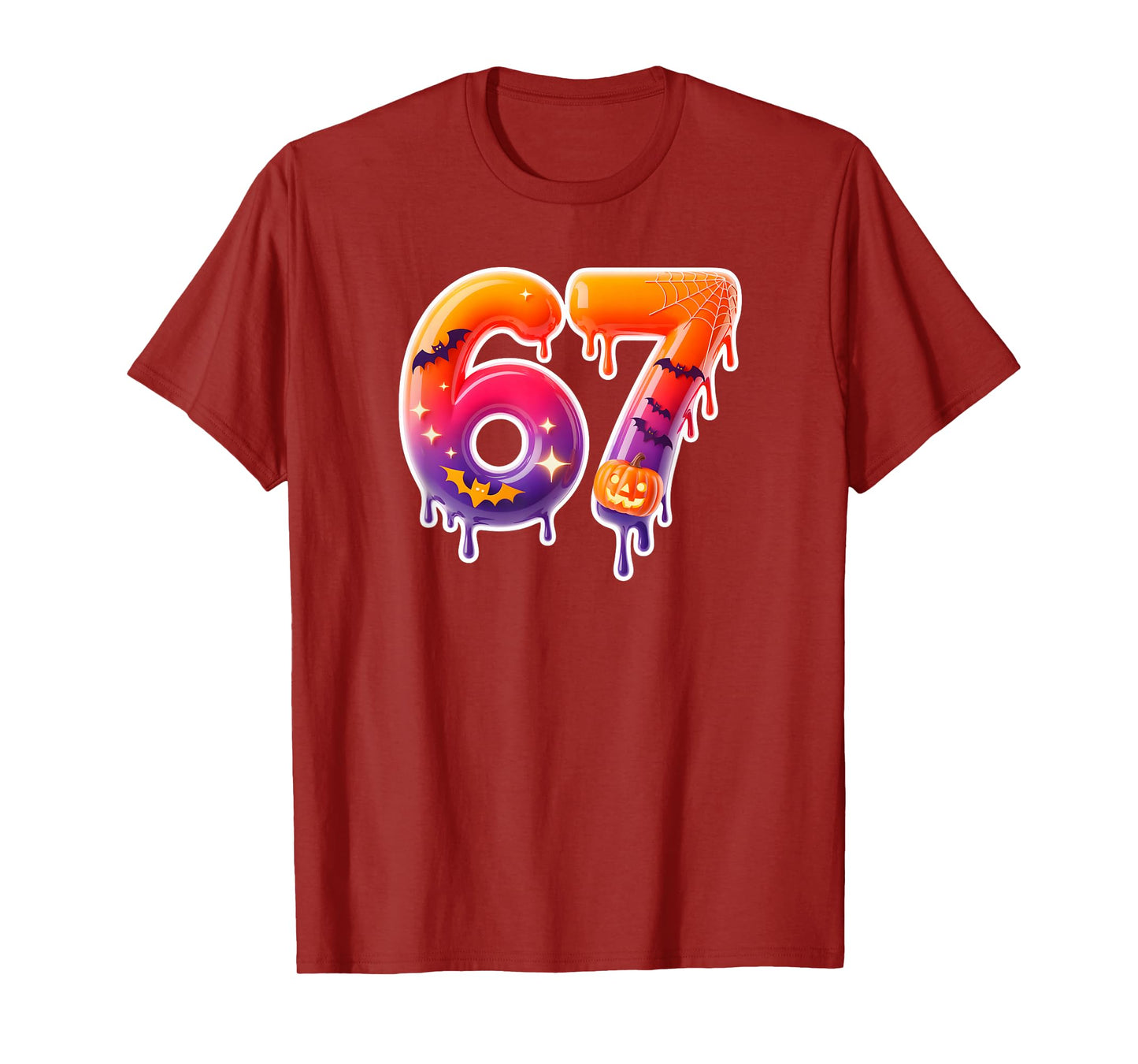 Six Seven 67 6 7 Meme Design Funny Ice Cream Drip Costume T-Shirt