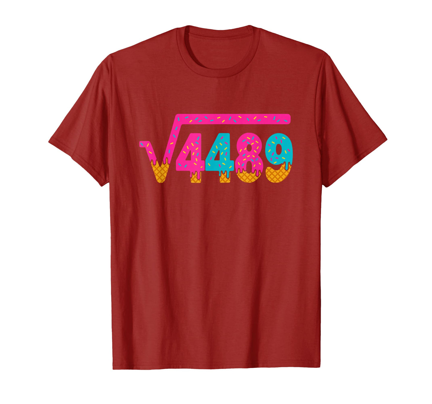 Square Root of 4489 Ice Cream Drip Meme Slang 67 6 7 6-7 T-Shirt