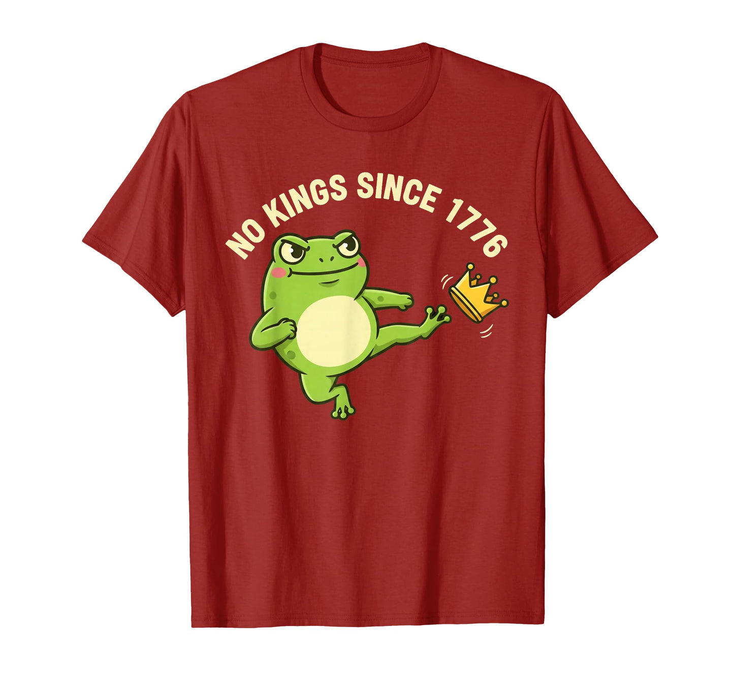 Funny Frog No Kings Since 1776 Cute Patriotic Independence T-Shirt