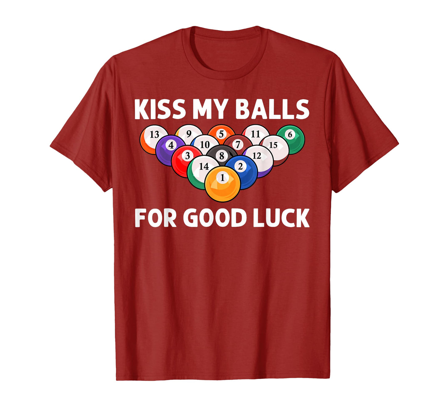 Funny Billiards Art For Men Boys Billiard Lover Pool Player T-Shirt
