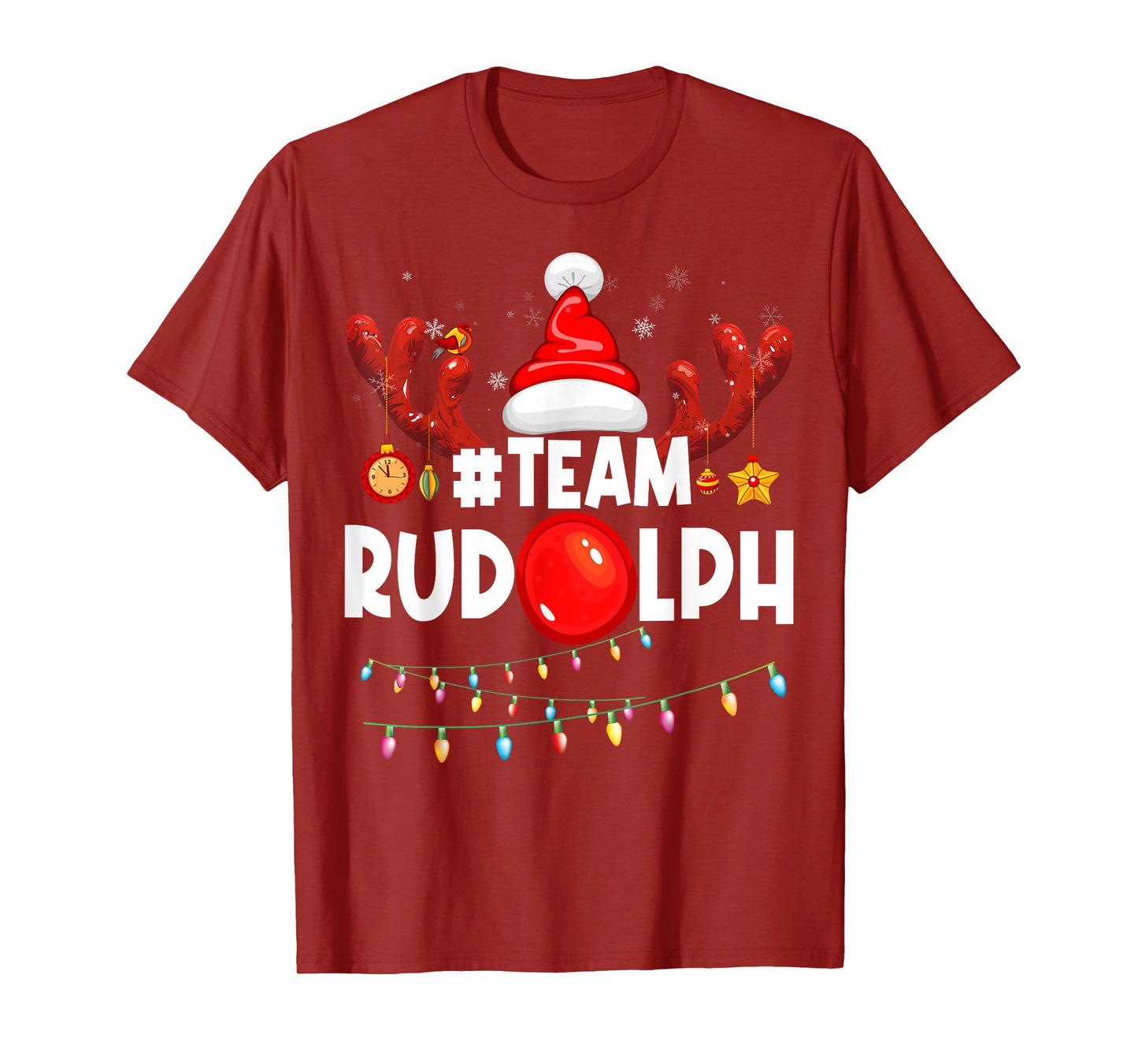 Team Rudolph-Cool Christmas Reindeer Costume T-Shirt